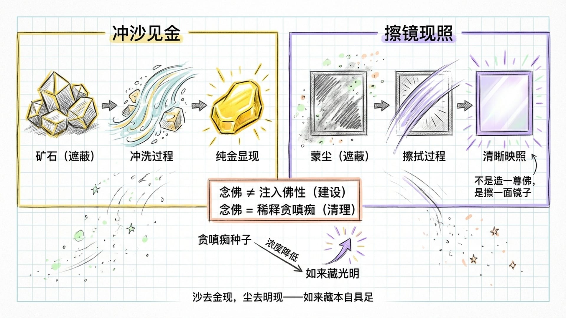 金矿石与如来藏的光明