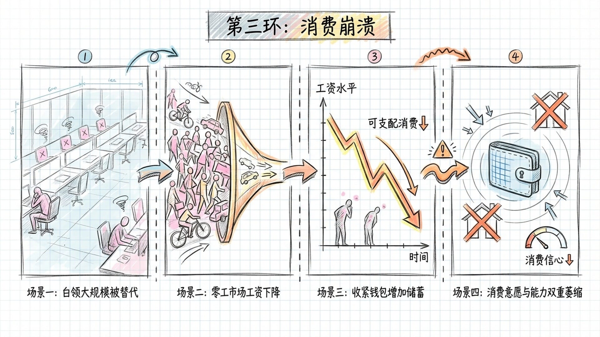 白领失业与消费崩溃