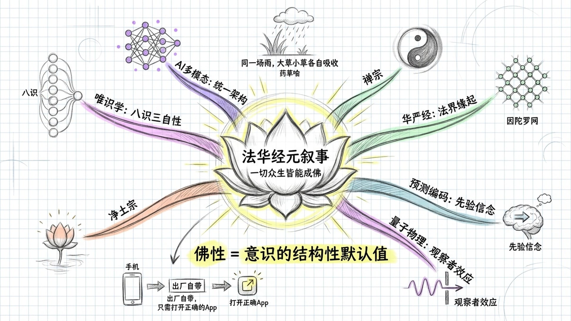 所有路径汇聚成同一道光