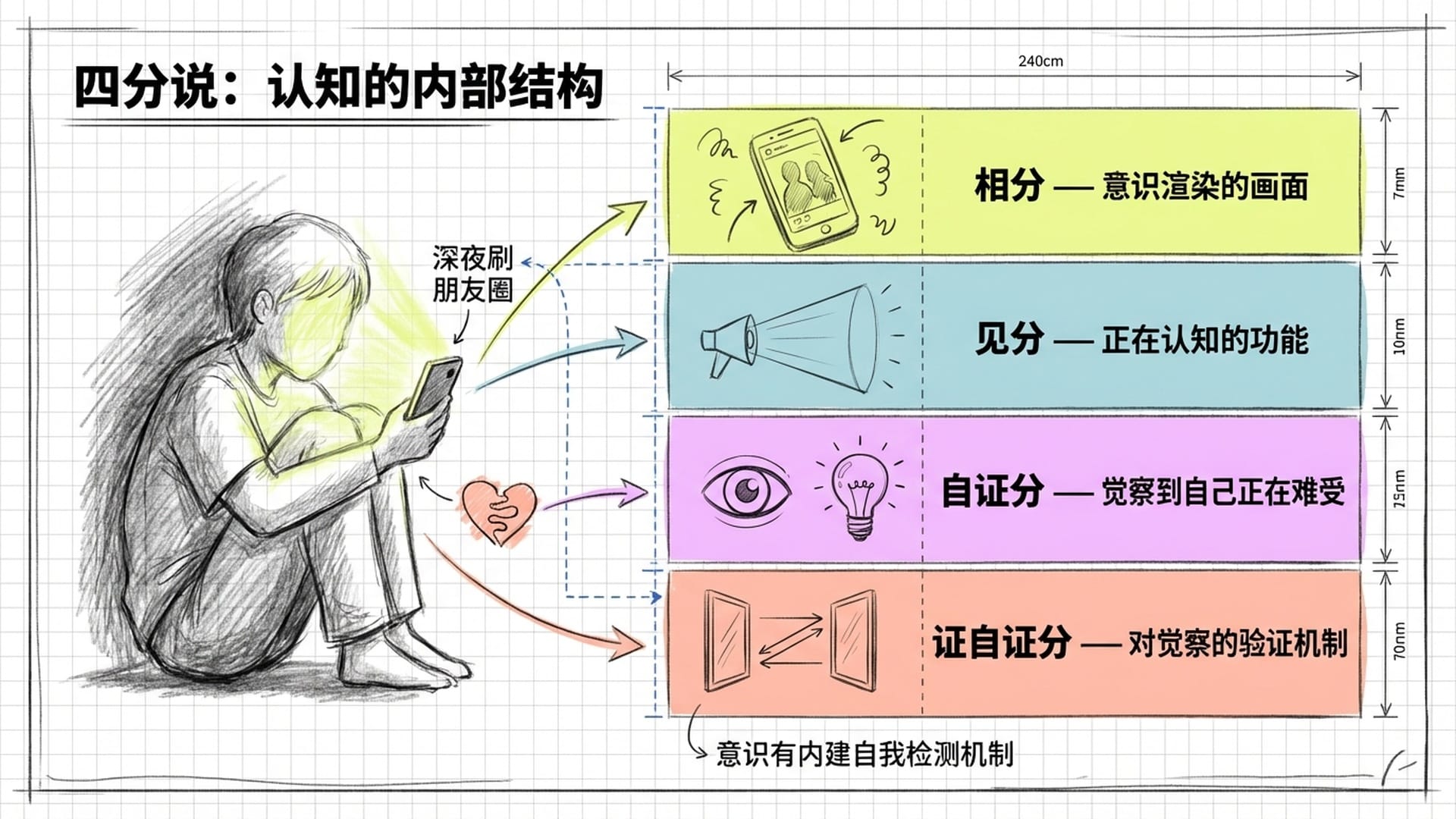四分说结构:以前任朋友圈为例