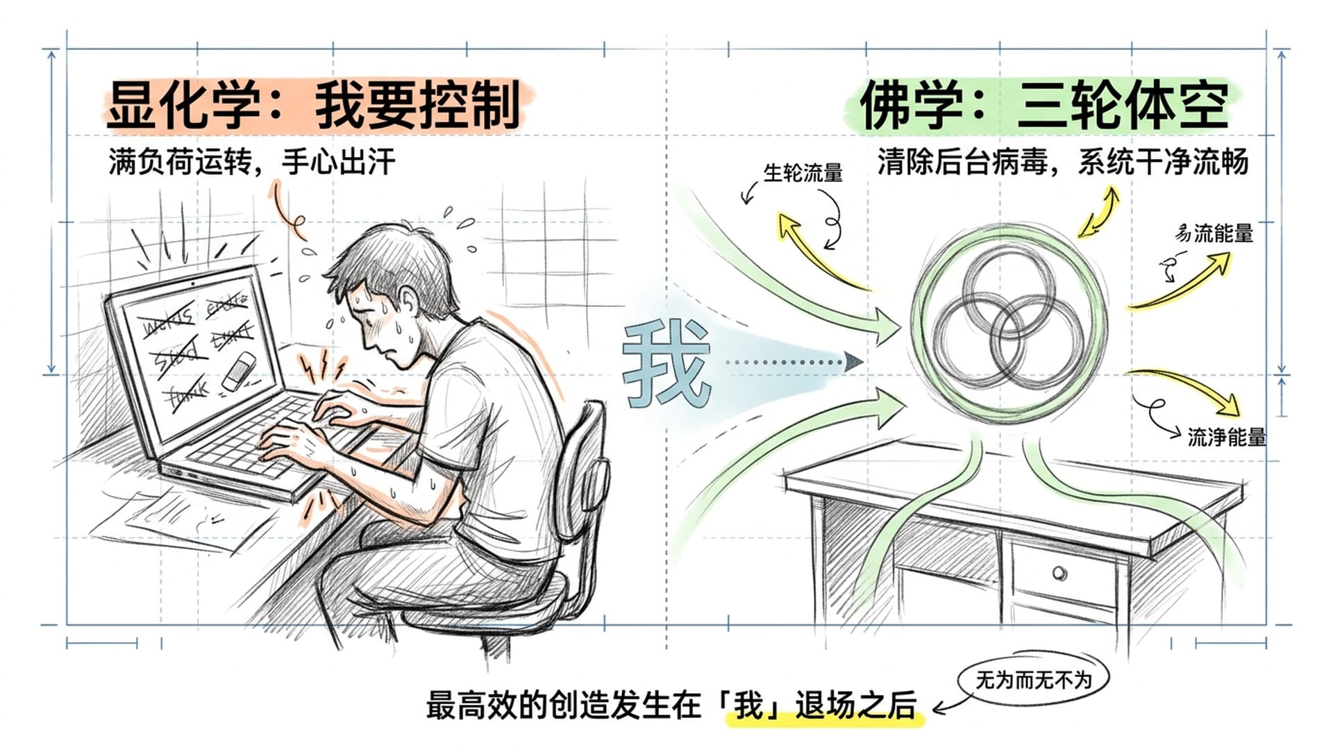 菩萨心流状态:三轮体空,"我"退场后创造力自然涌现