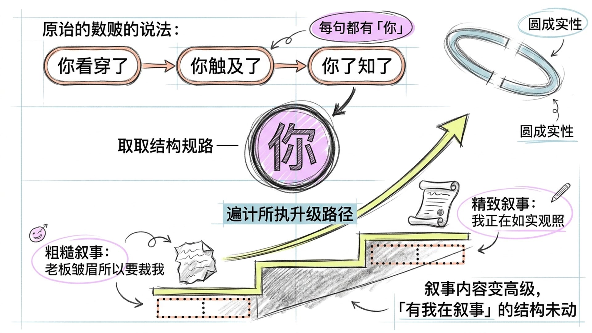 遍计所执的升级:叙事内容变高级了,但"有我在叙事"的结构从未动摇