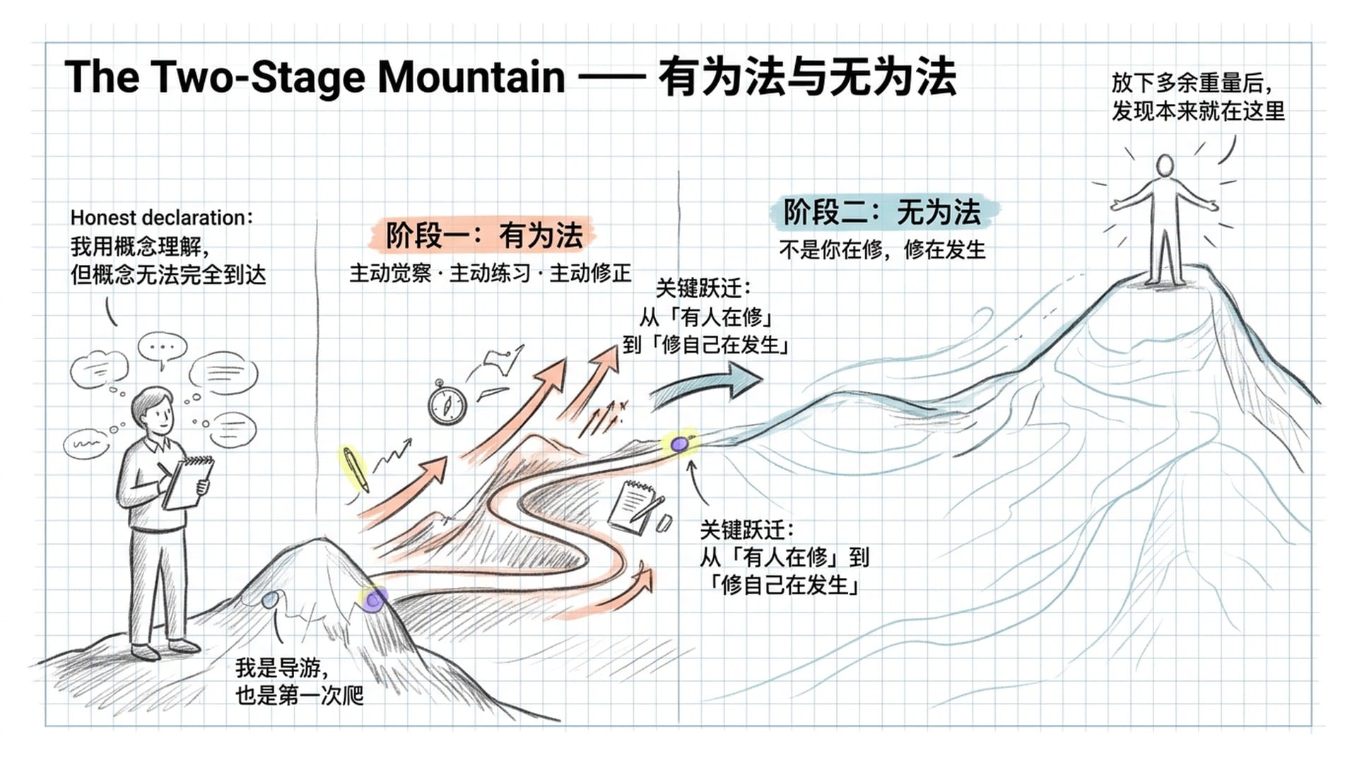 从有为法到无为法的跃迁:有人在修,到修自己在发生