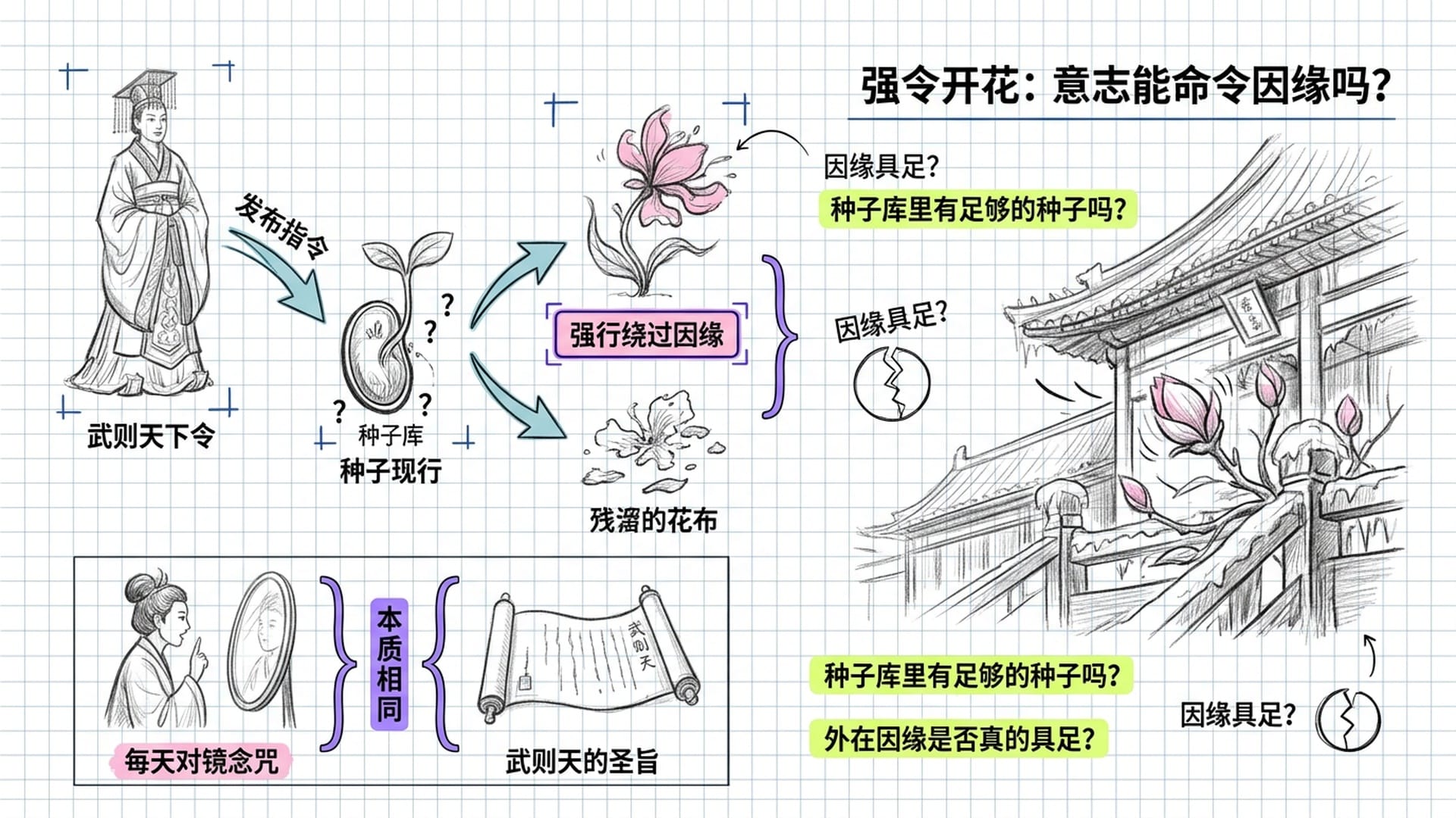 武则天强行令花开放