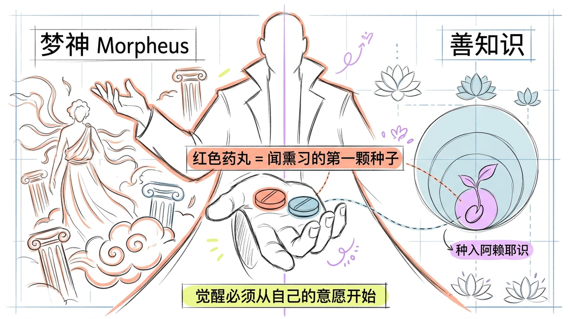 墨菲斯与红蓝药丸的唯识对应