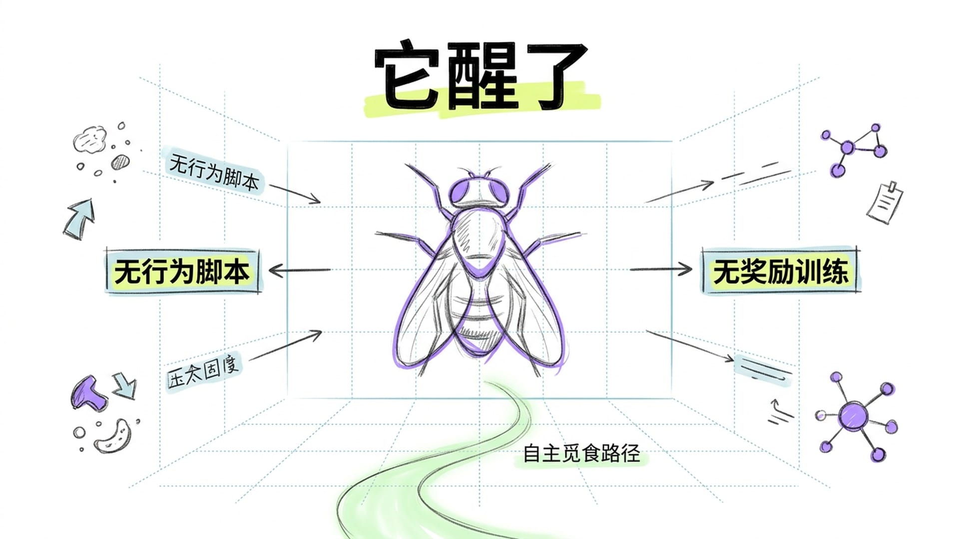 数字果蝇自主觅食