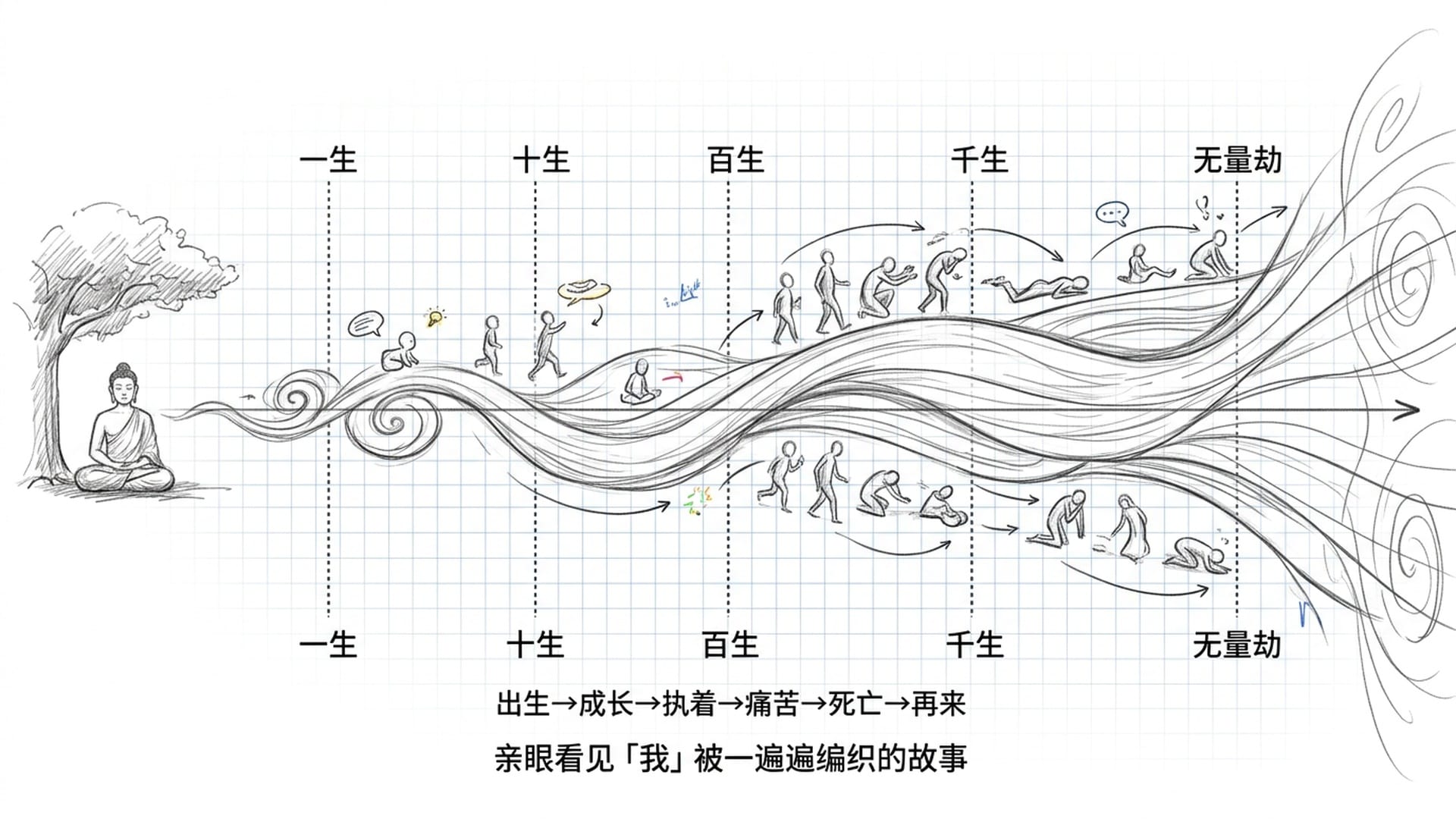 意识穿越时间，无数过去生涌现