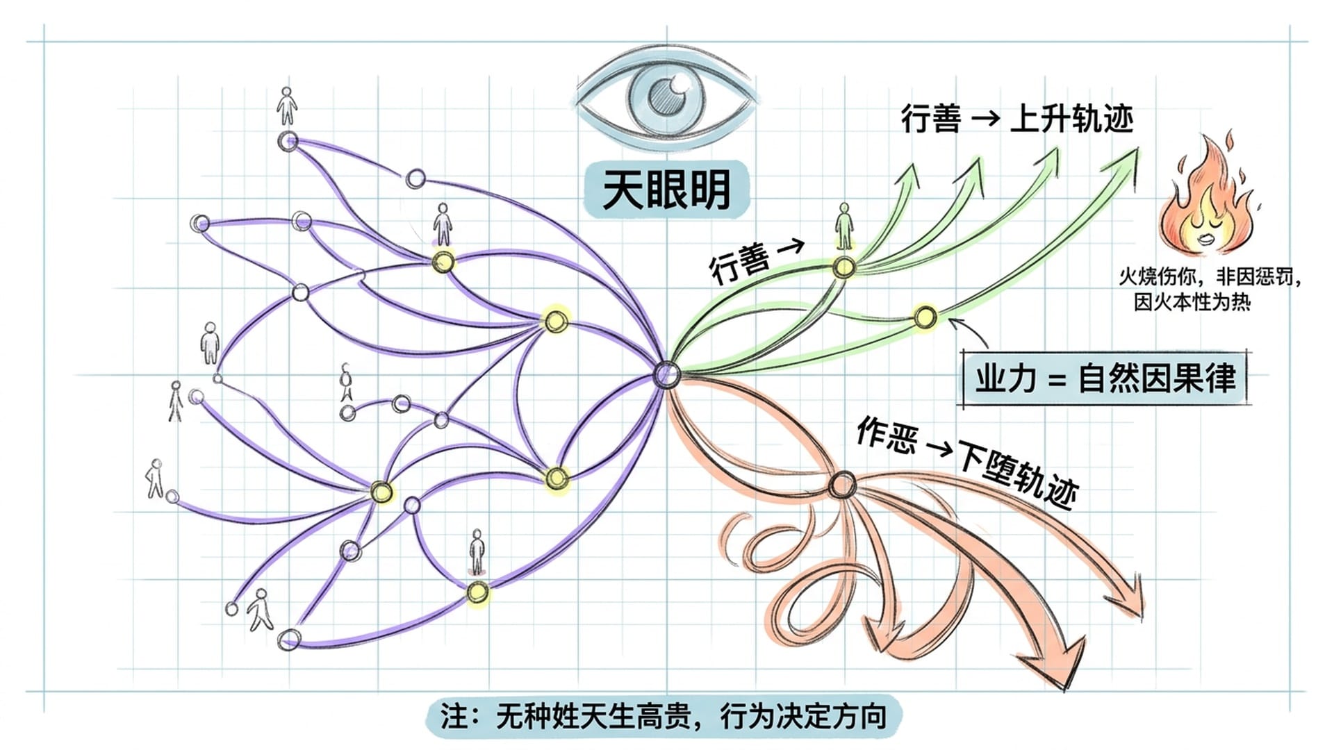 业力法则如星图展开，众生流转全景
