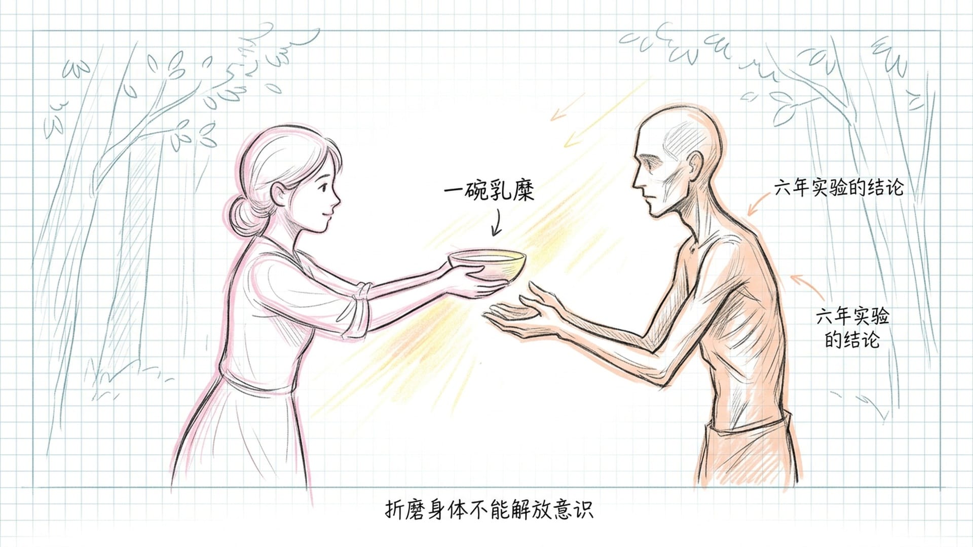 牧女奉碗的转折时刻