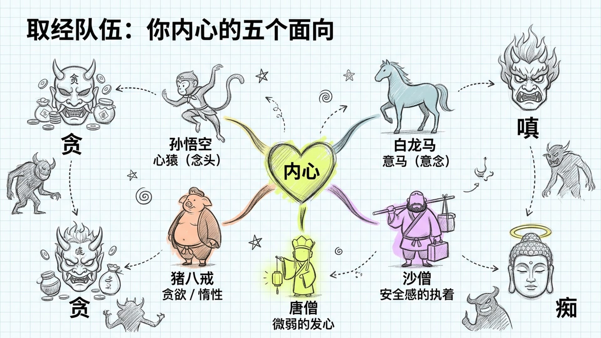 五人内心五面向