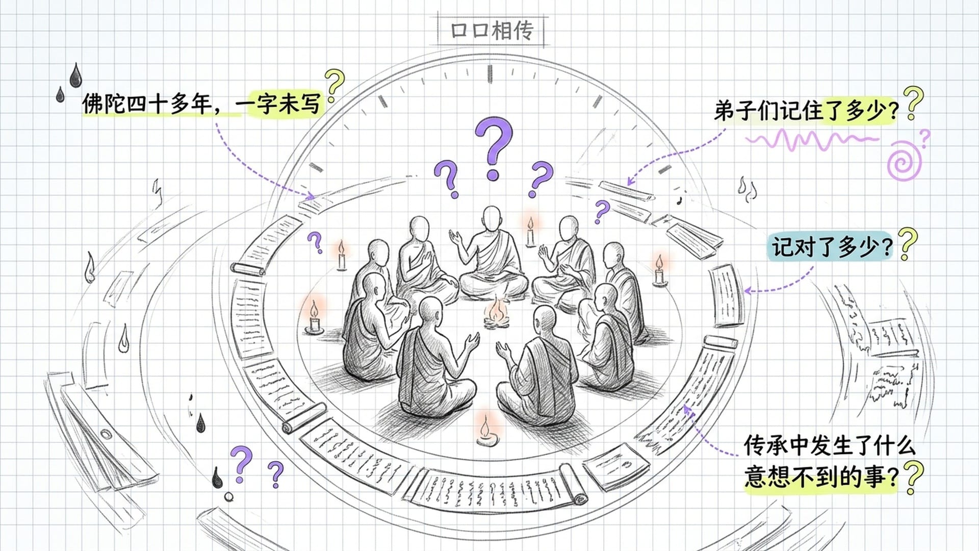 古老贝叶经与记忆传承的意象