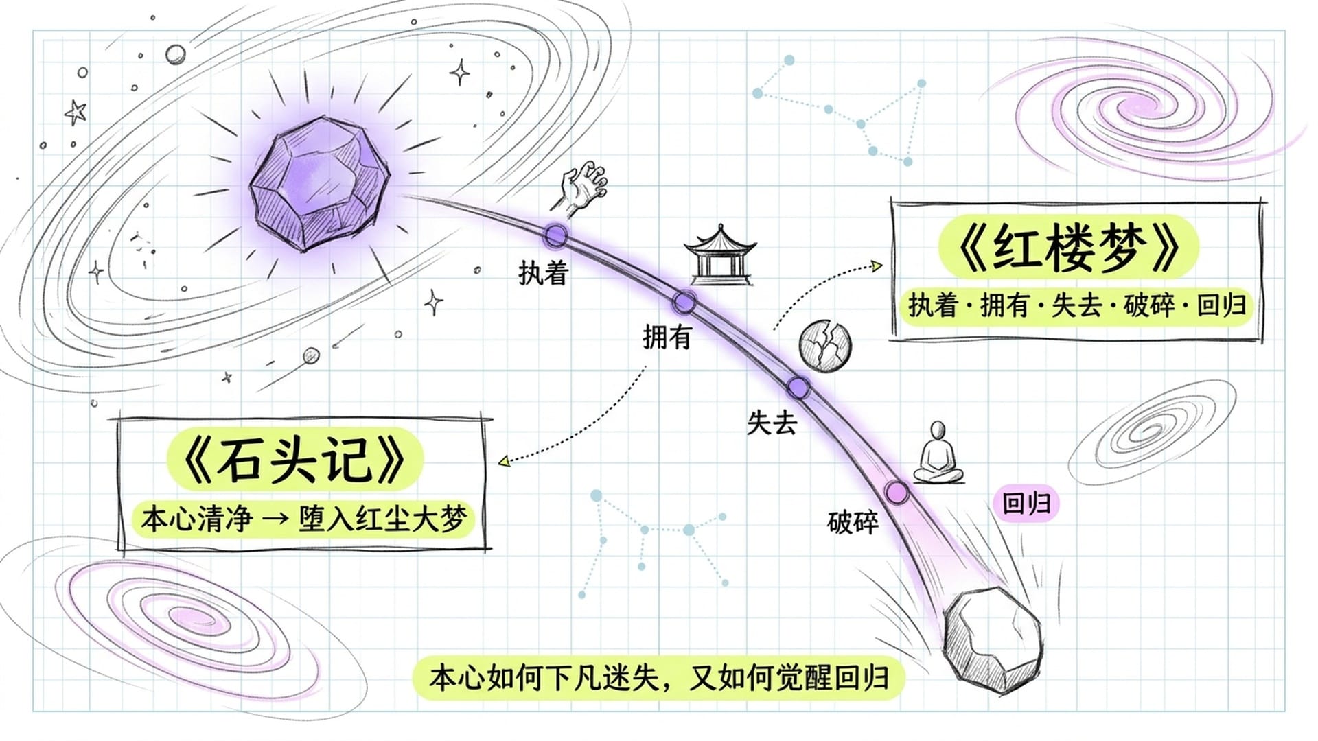 顽石化人，本心下凡历劫