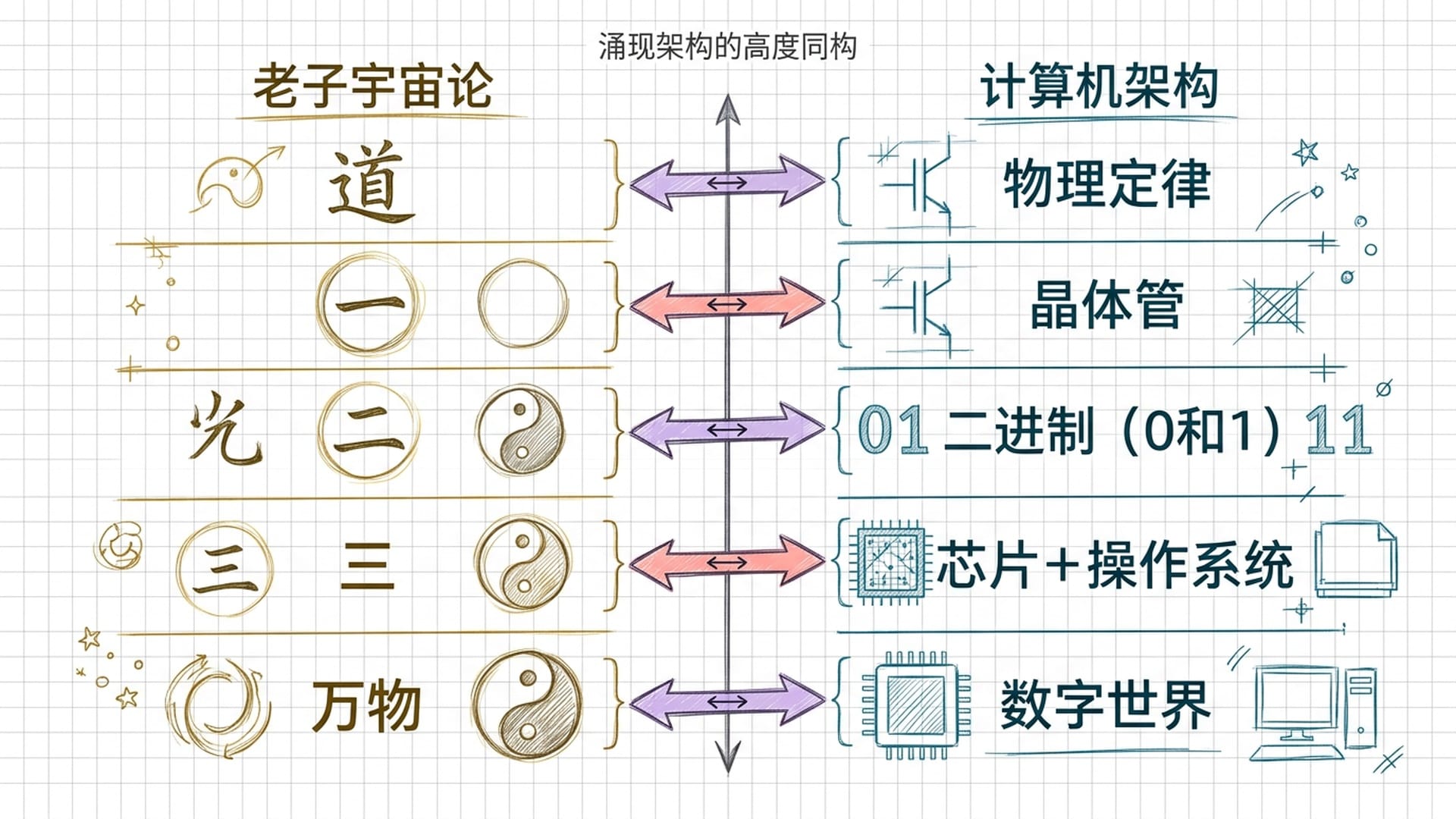 计算机架构与老子哲学对应图