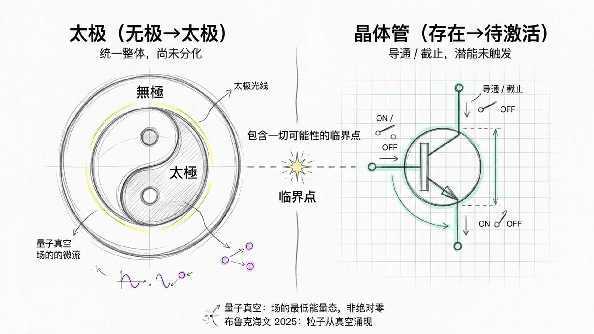 晶体管结构与太极对应