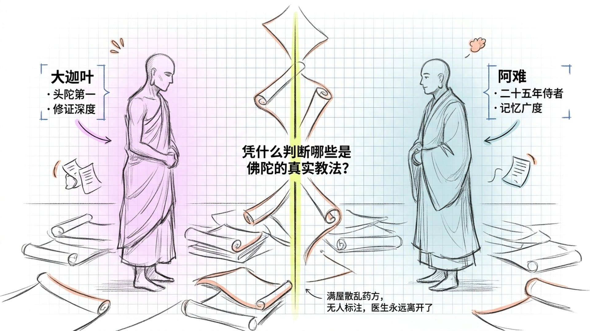 大迦叶与阿难:修证深度 vs 记忆广度