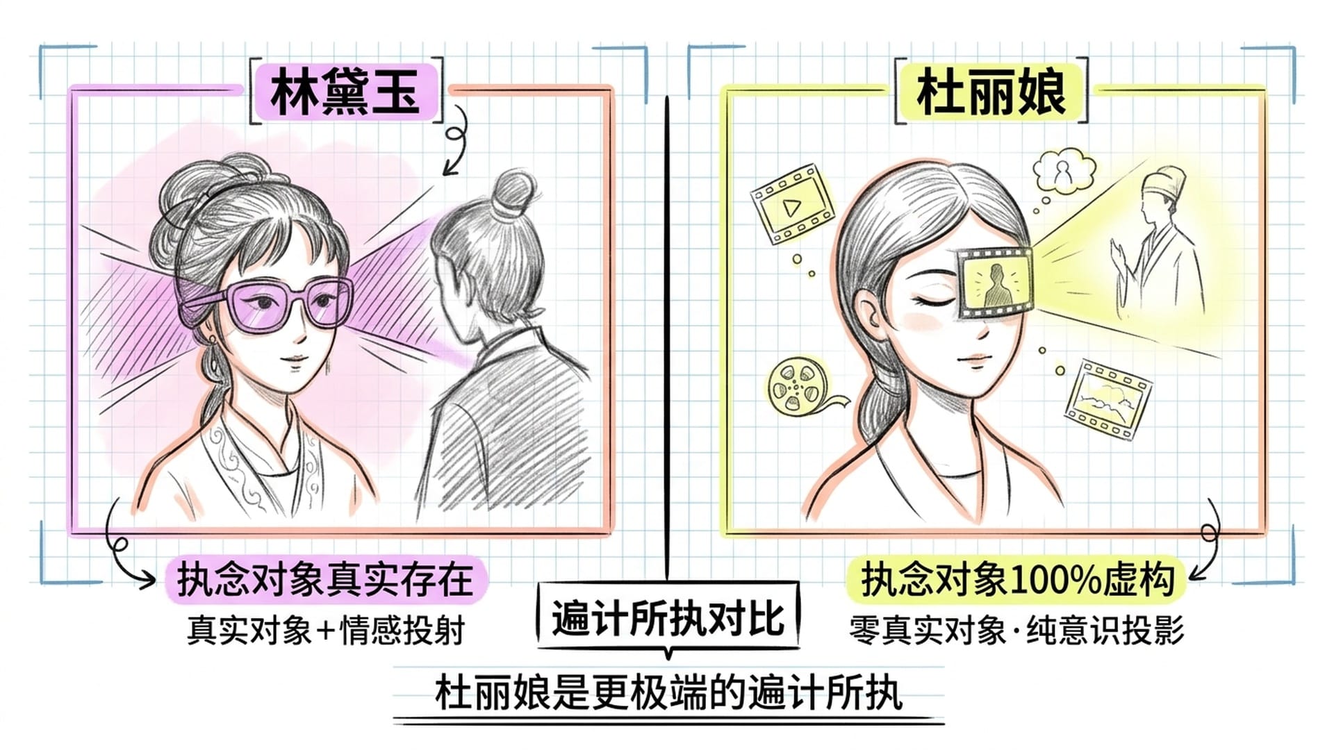 林黛玉与杜丽娘：两种执念层级的对比
