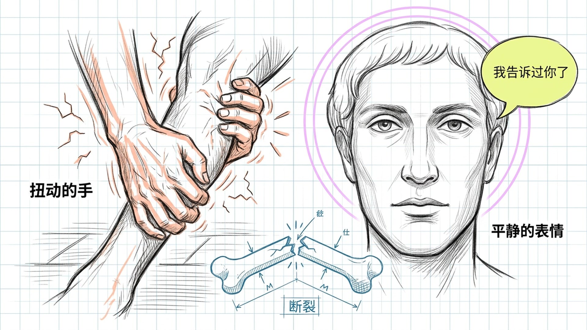 一个奴隶在古罗马场景中保持平静