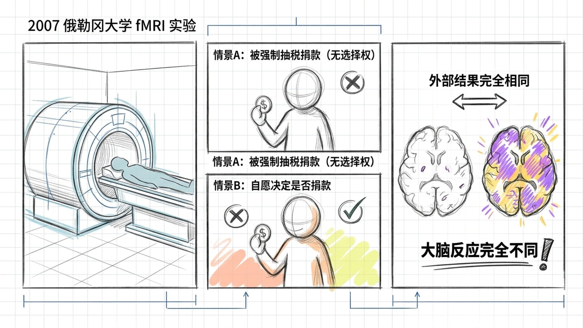 俄勒冈大学fMRI实验:意向改变神经激活