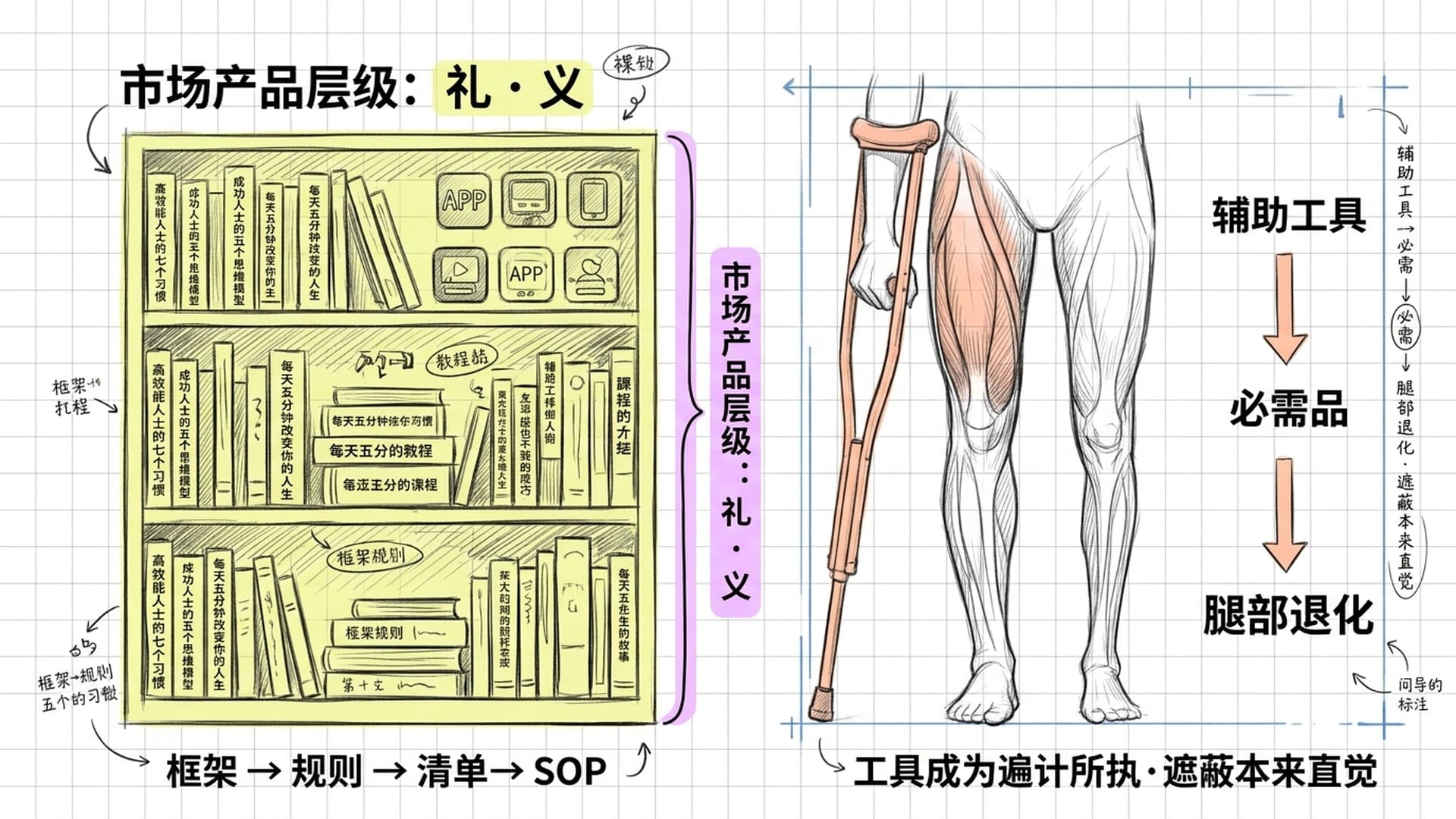 知识付费与拐杖比喻