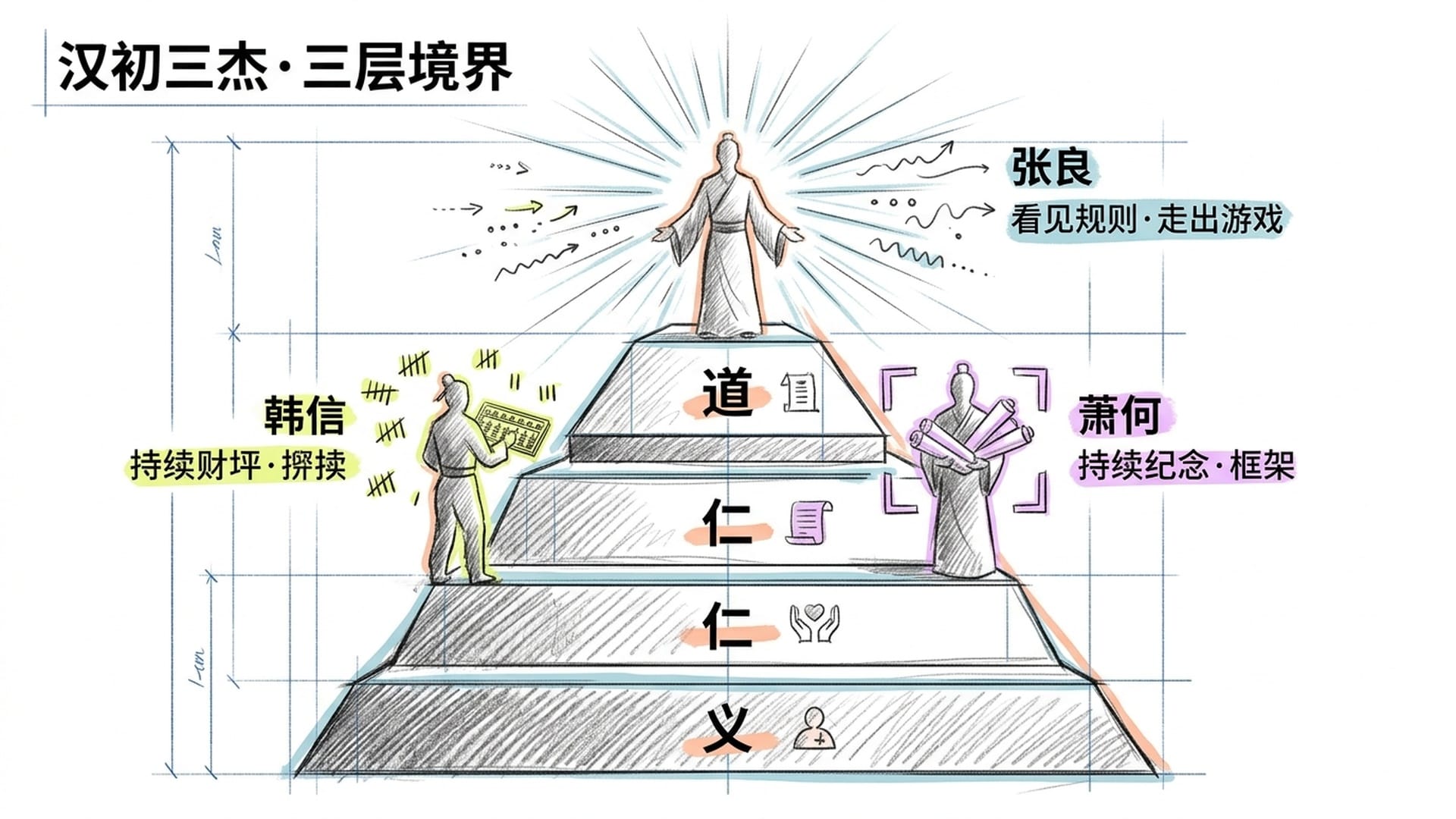 汉初三杰的三个层级