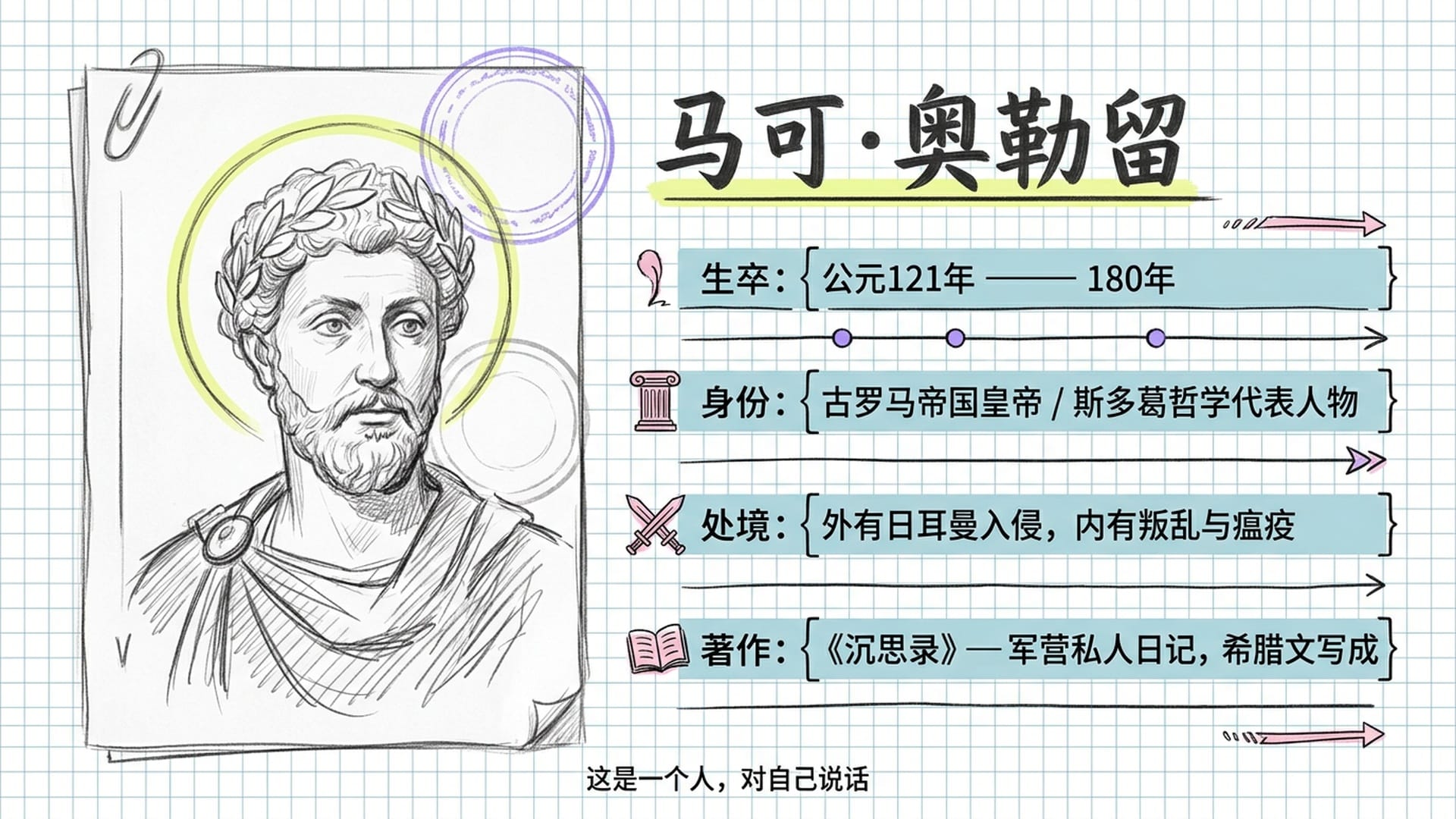 马可·奥勒留生平信息图