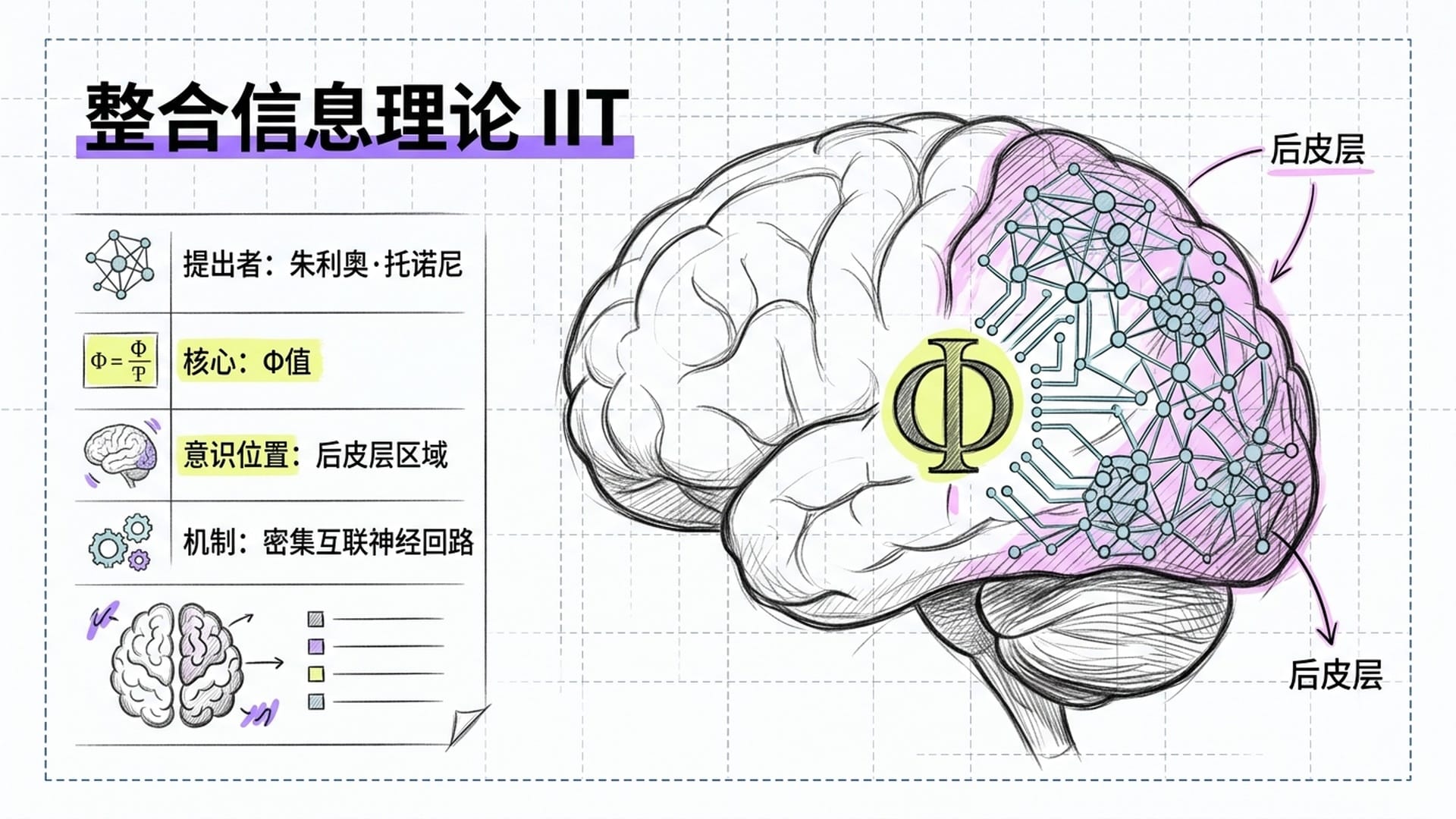 整合信息理论IIT——意识住在后皮层，Φ值衡量信息整合程度
