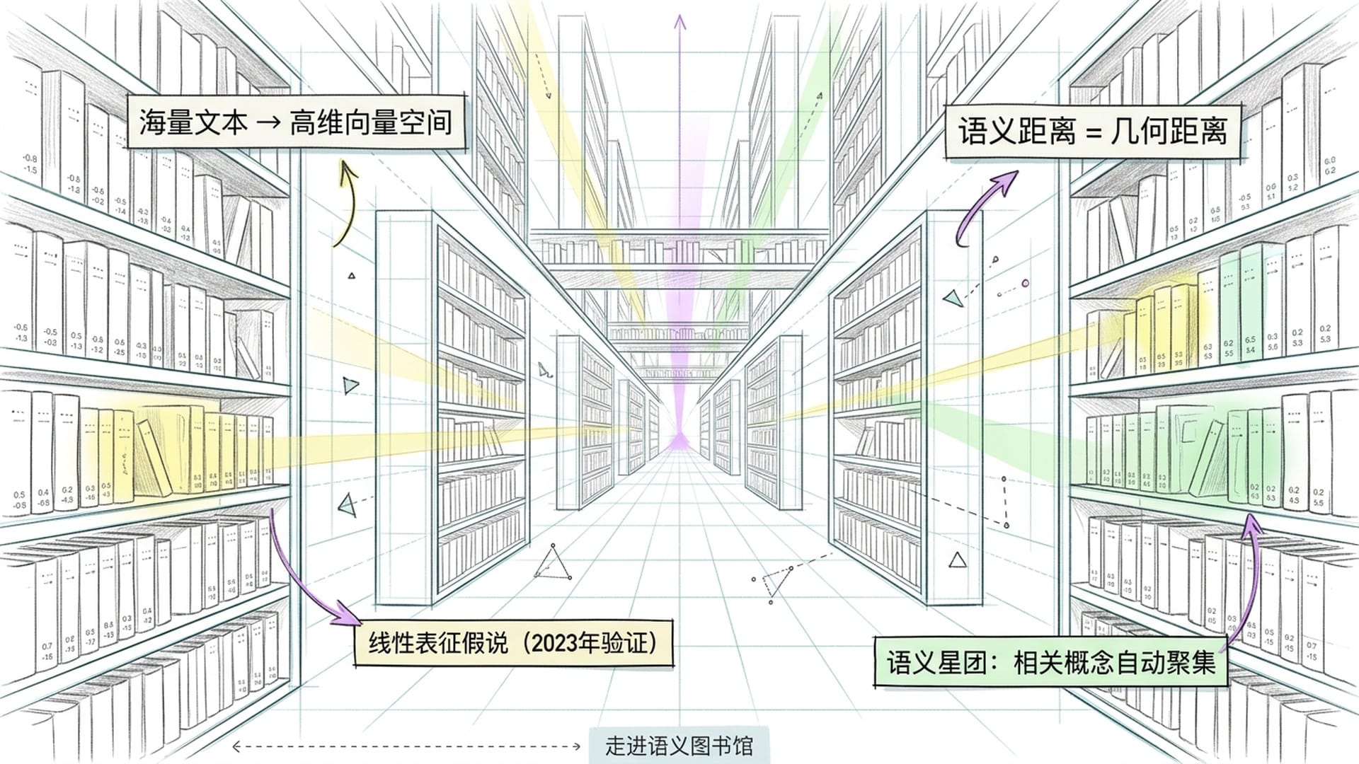 高维向量空间：语义的立体图书馆