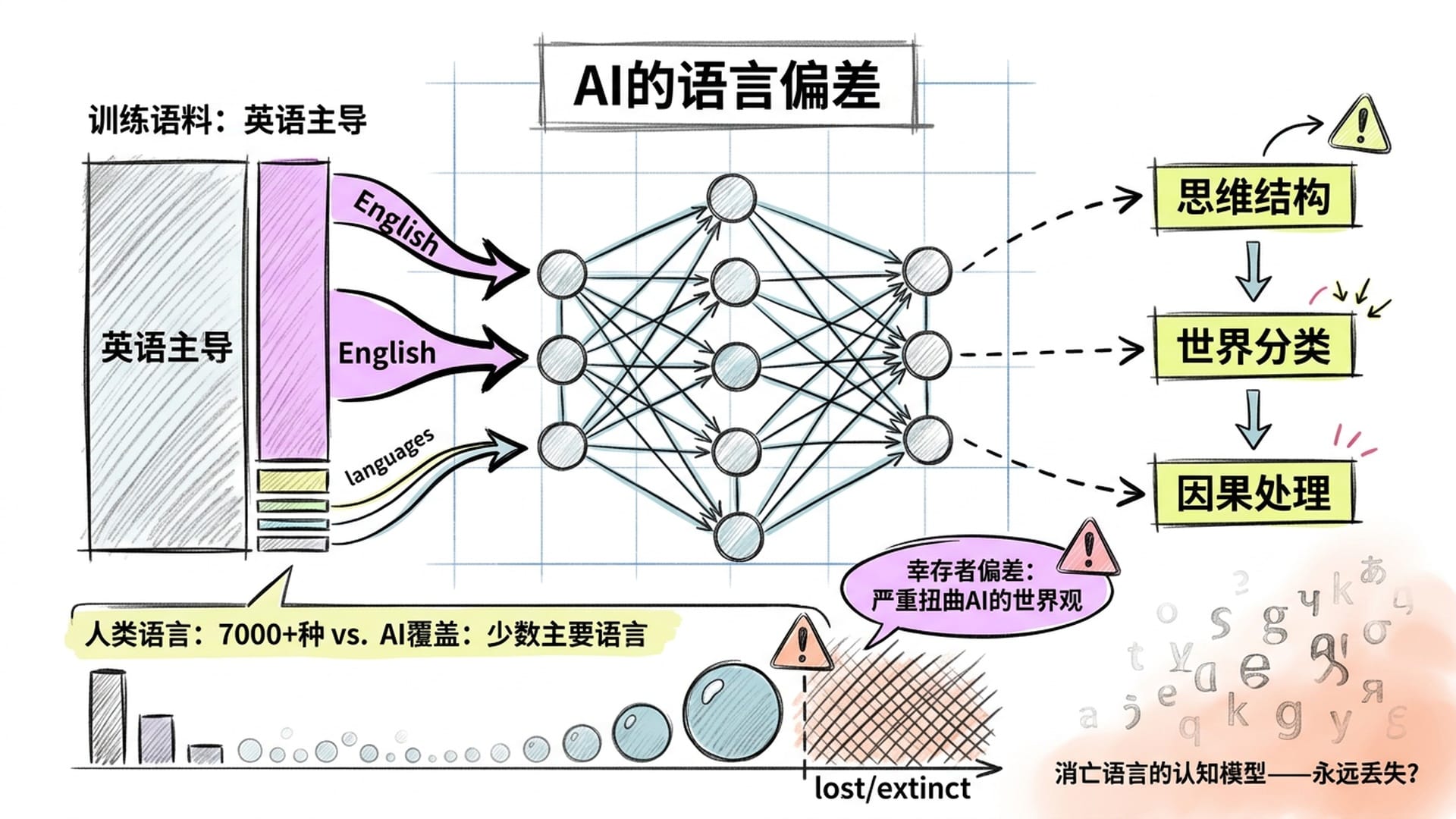 AI与语言的幸存者偏差