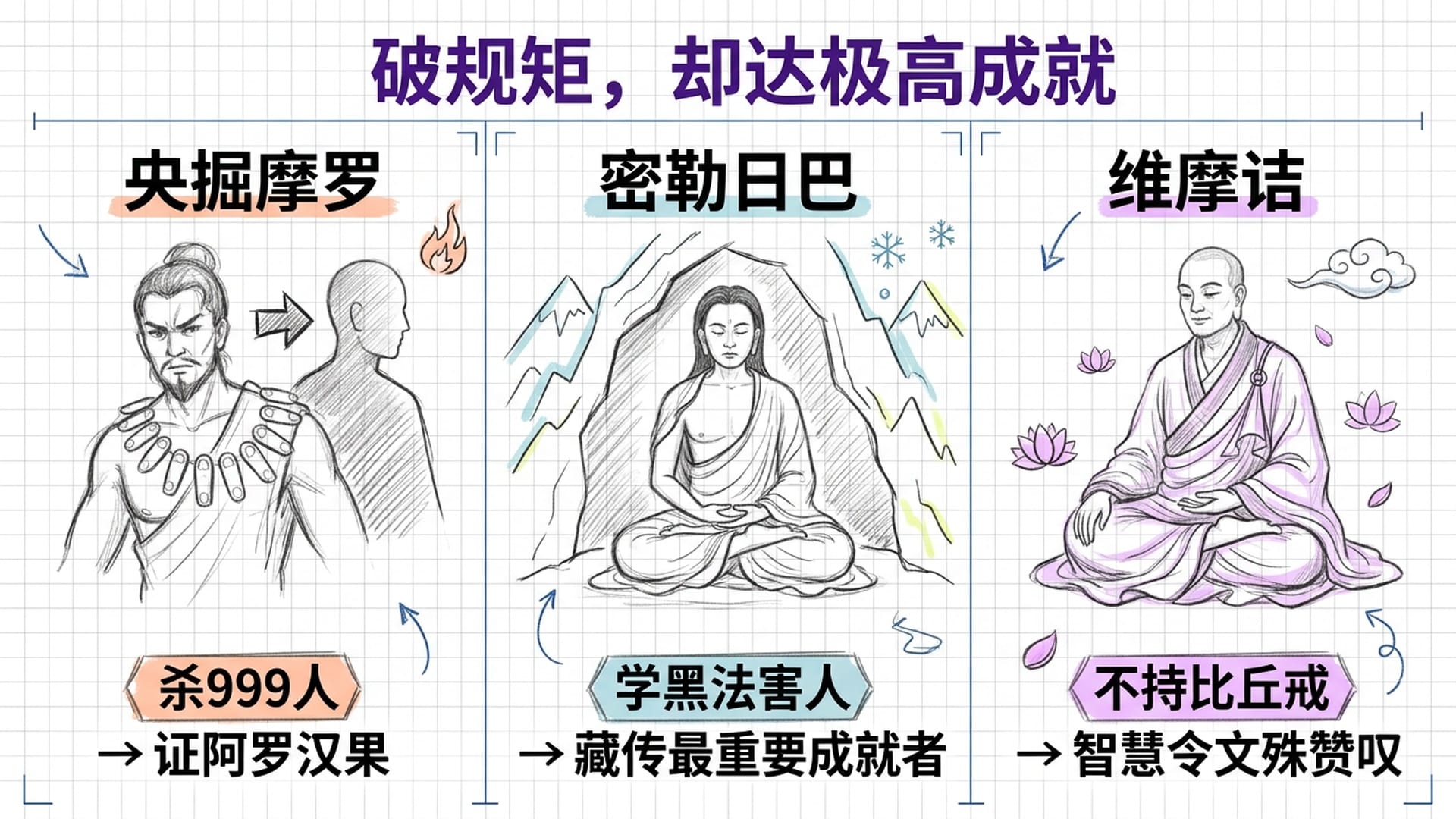 三位打破规矩却证得极高成就的人