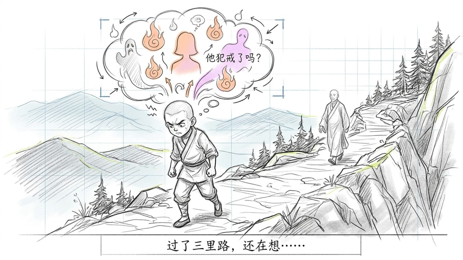 小和尚内心的挣扎与纠结