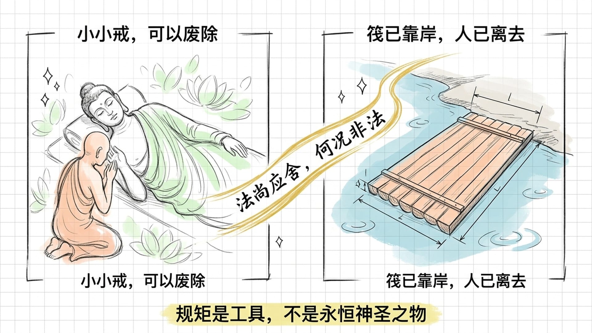 法尚应舍,筏与彼岸的意象