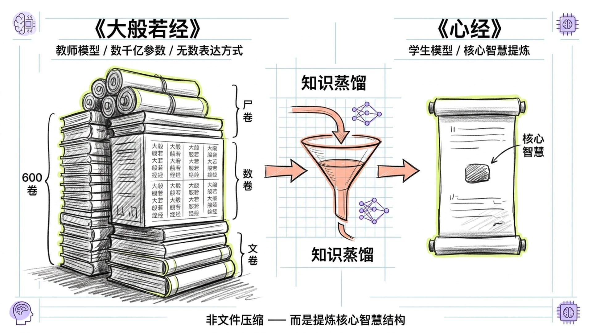 大般若经与心经的蒸馏映射关系