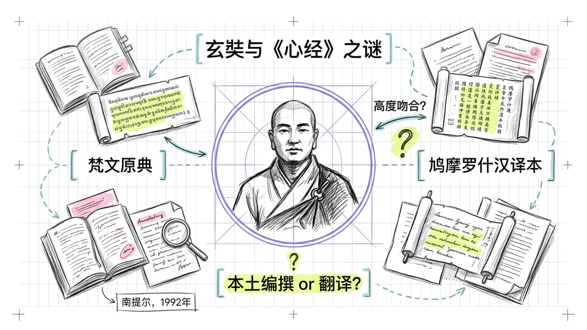 关于心经起源的学术争议