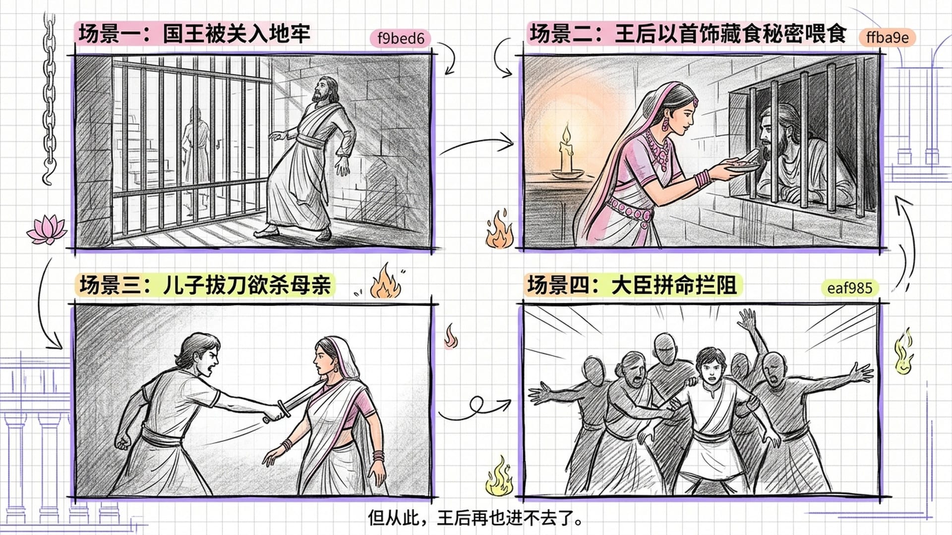 国王被囚，王后秘密探视