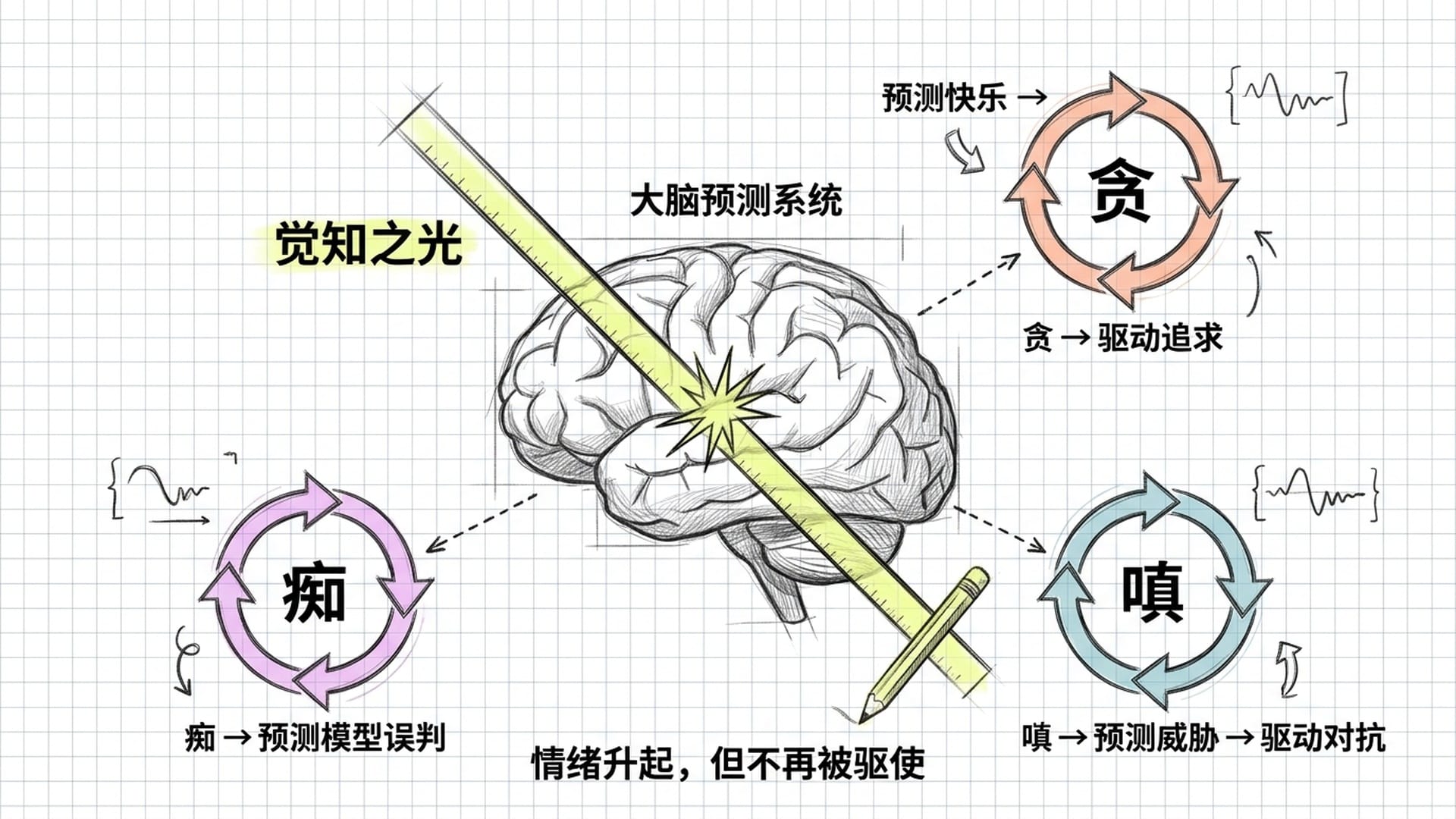 贪嗔痴的预测编码解读