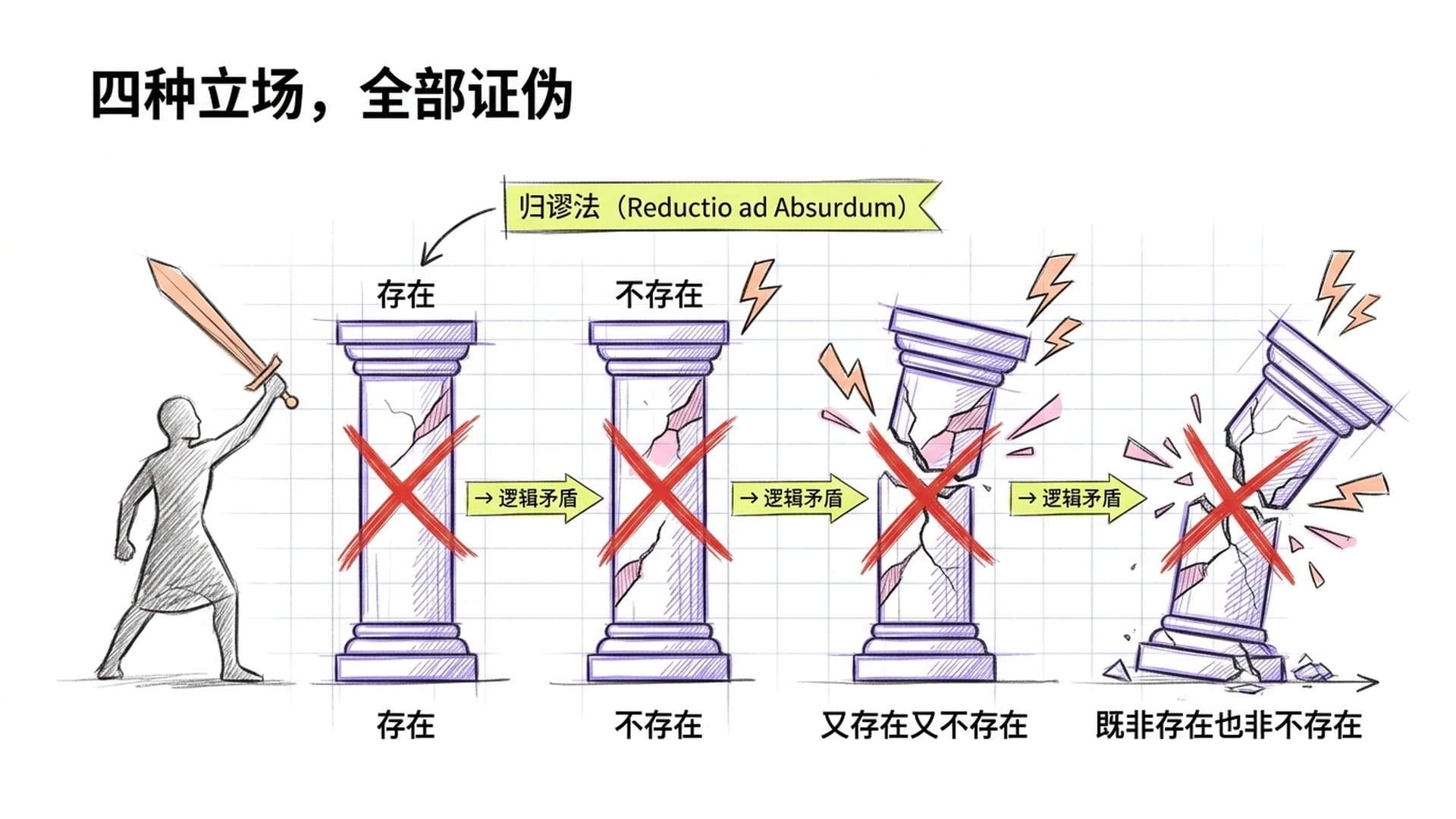 归谬法击破四种哲学立场