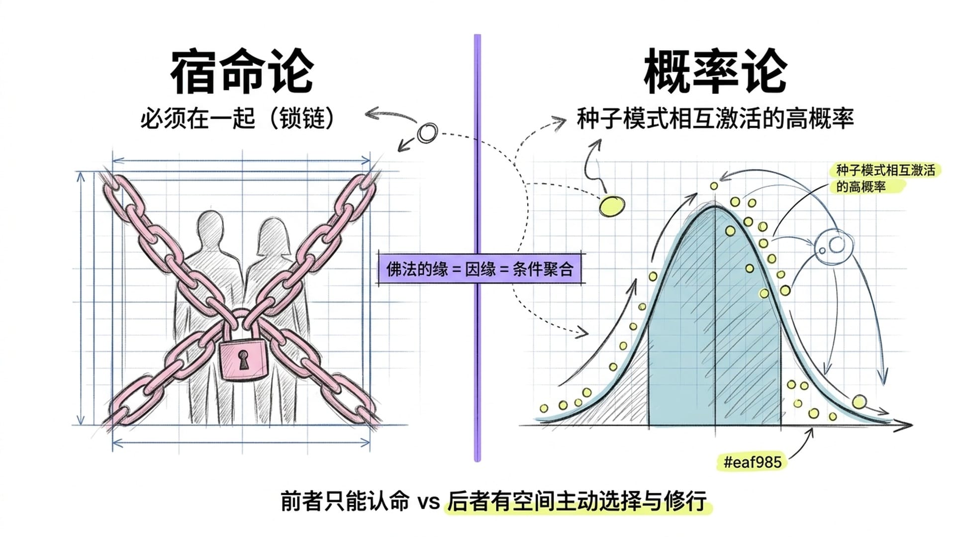 宿命论与概率论的对比