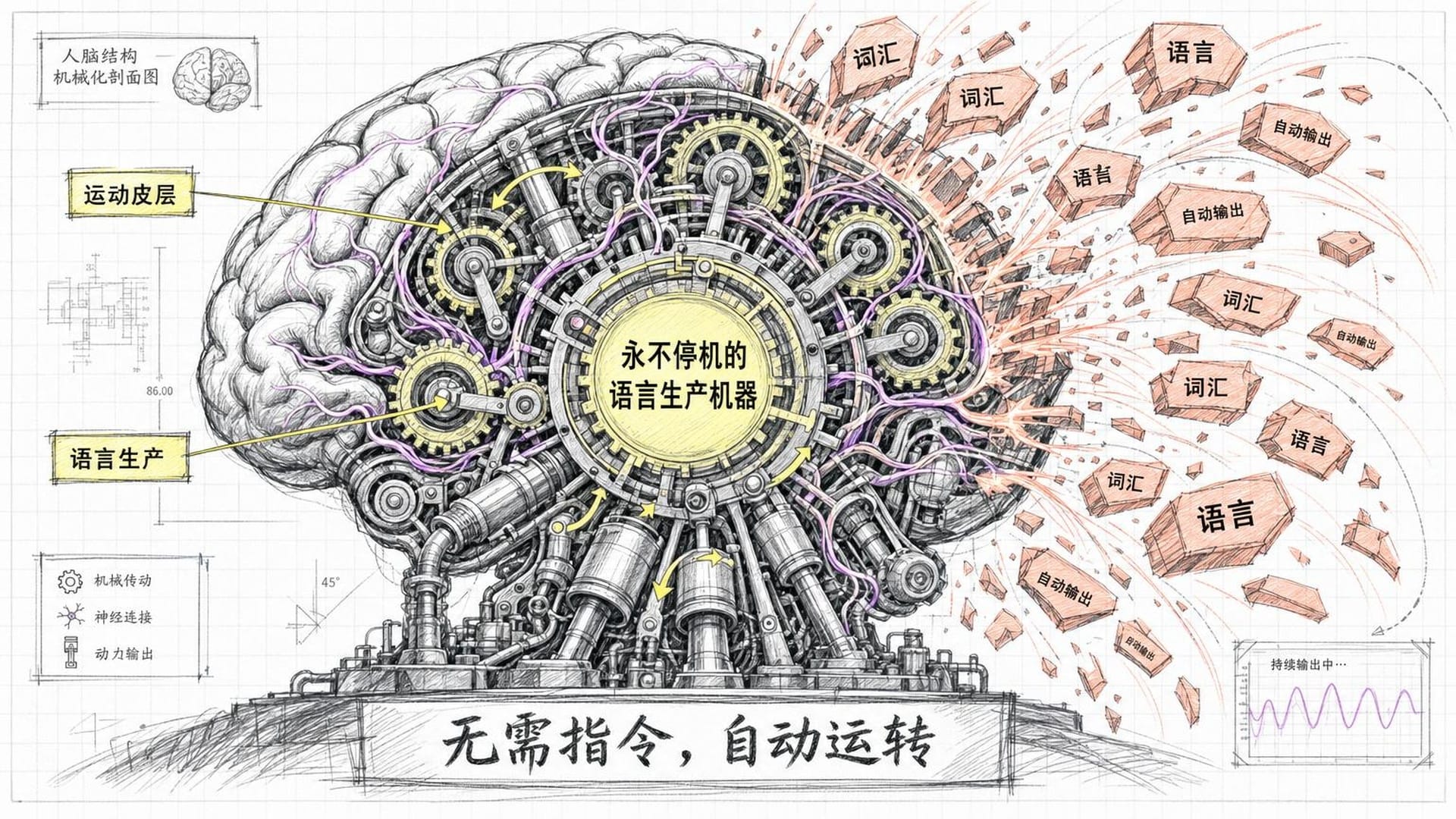 大脑作为永动语言生产机器