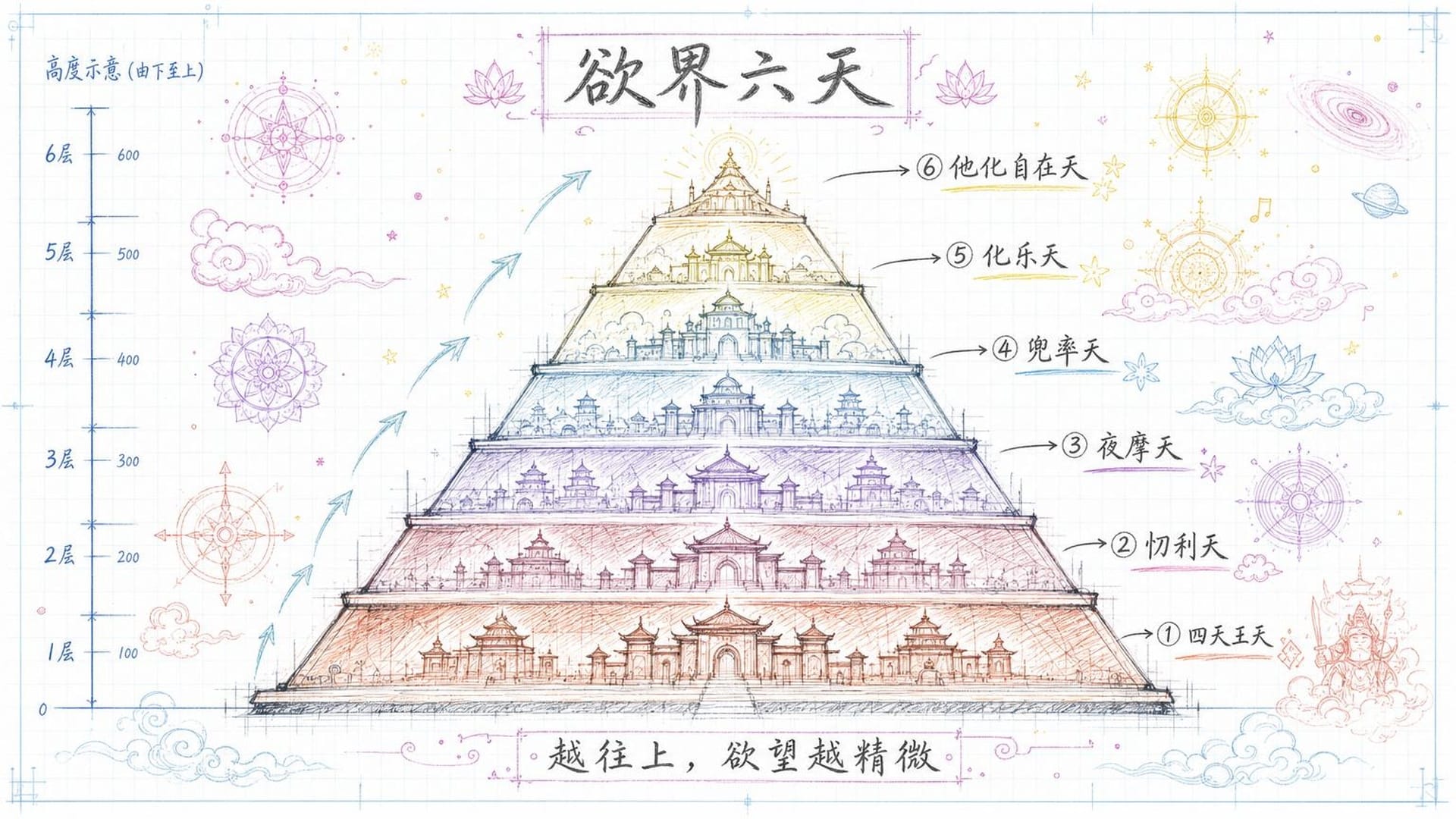 欲界六天示意图