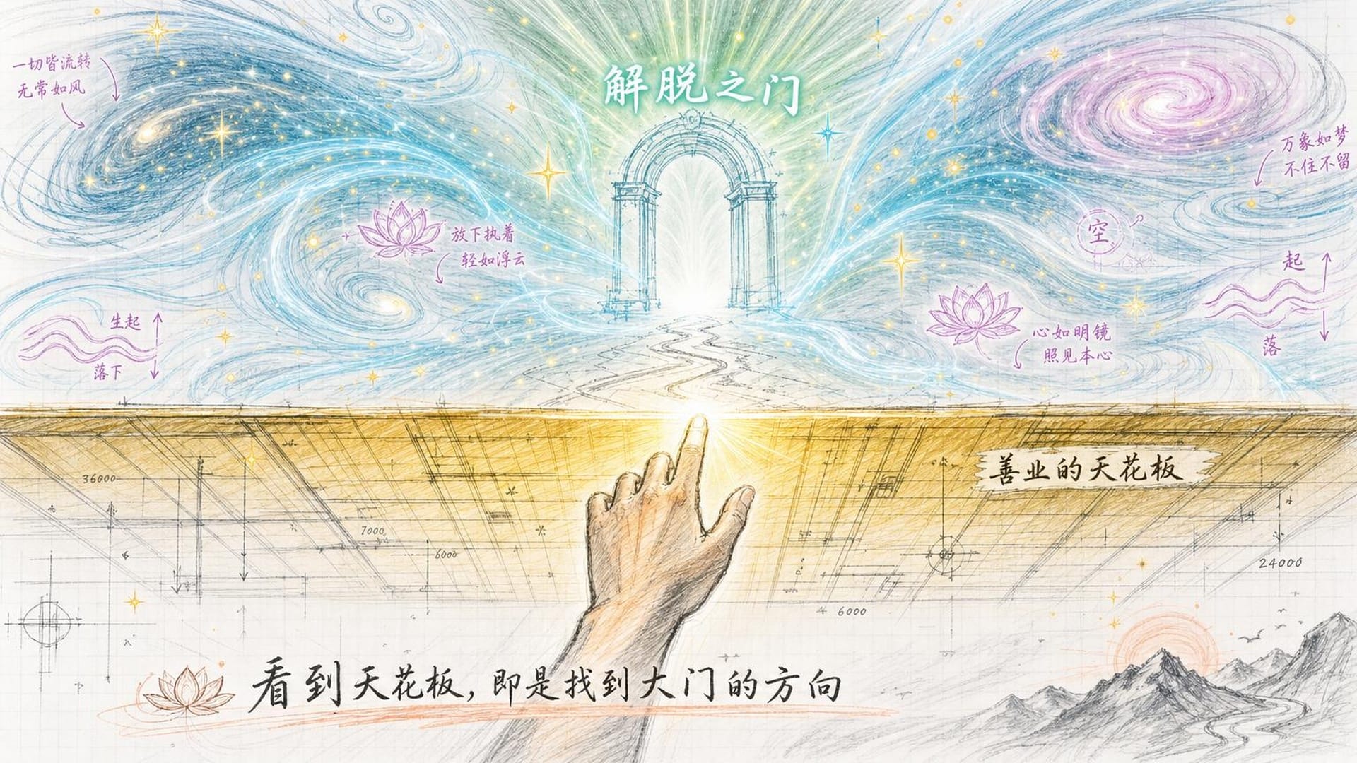 触到天花板，看见解脱之门