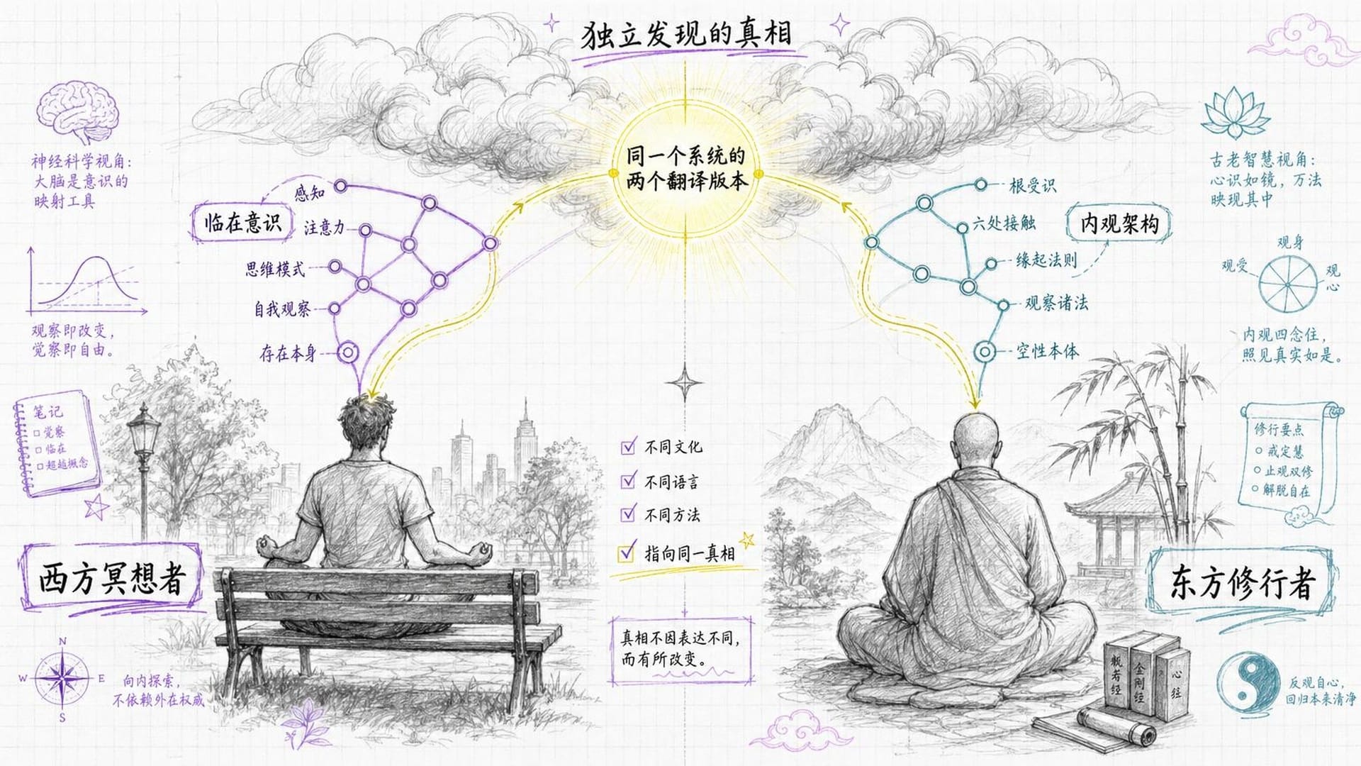 东方智慧与西方觉醒的跨时空对照