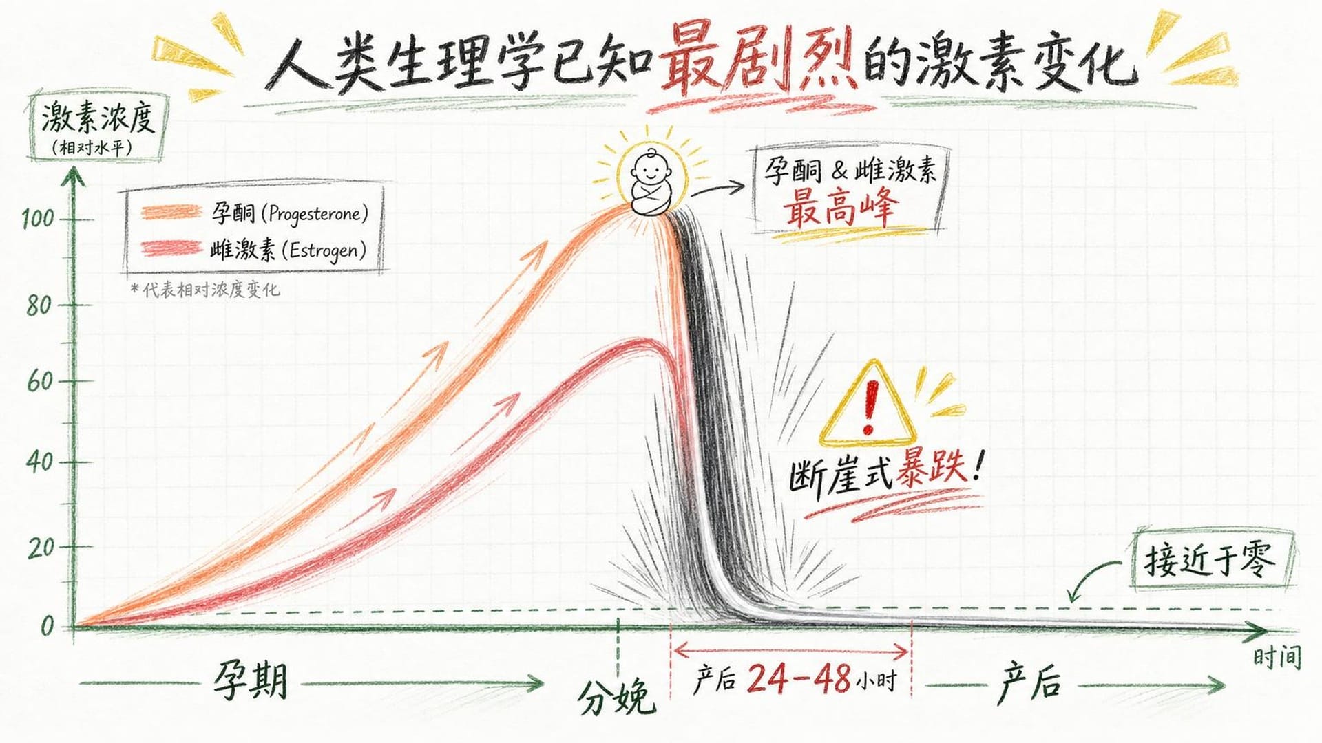 激素断崖式下跌