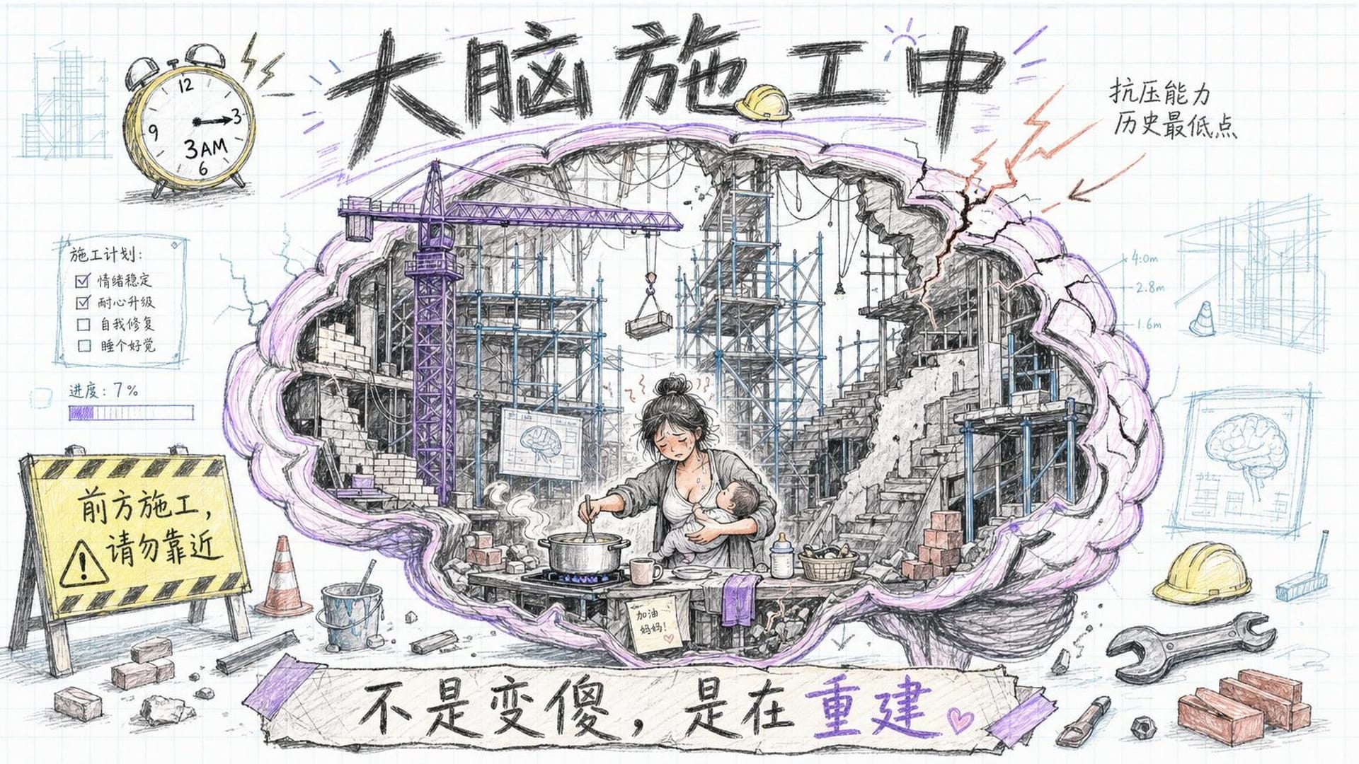 大脑施工重构期