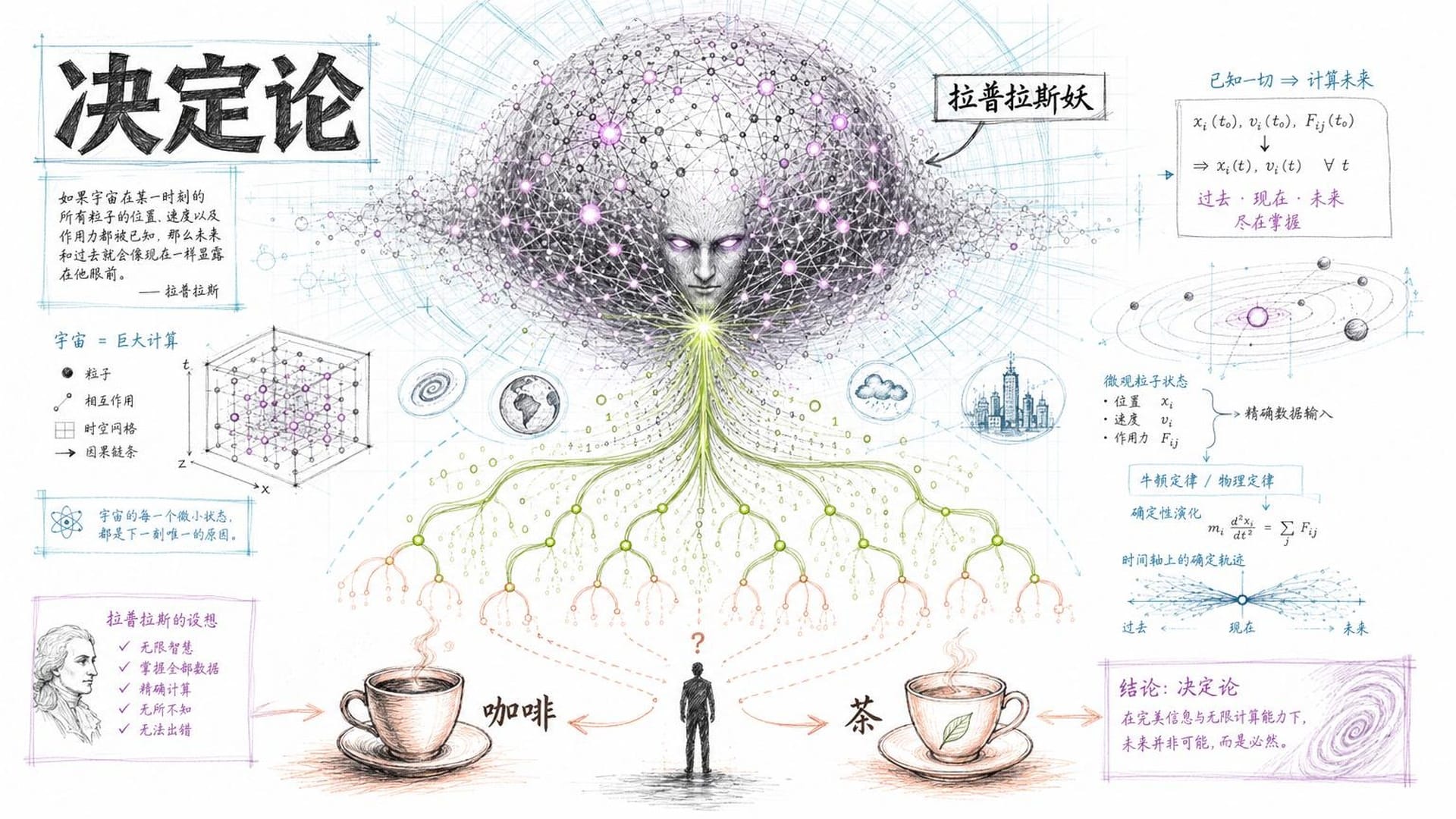 拉普拉斯决定论的宇宙粒子图