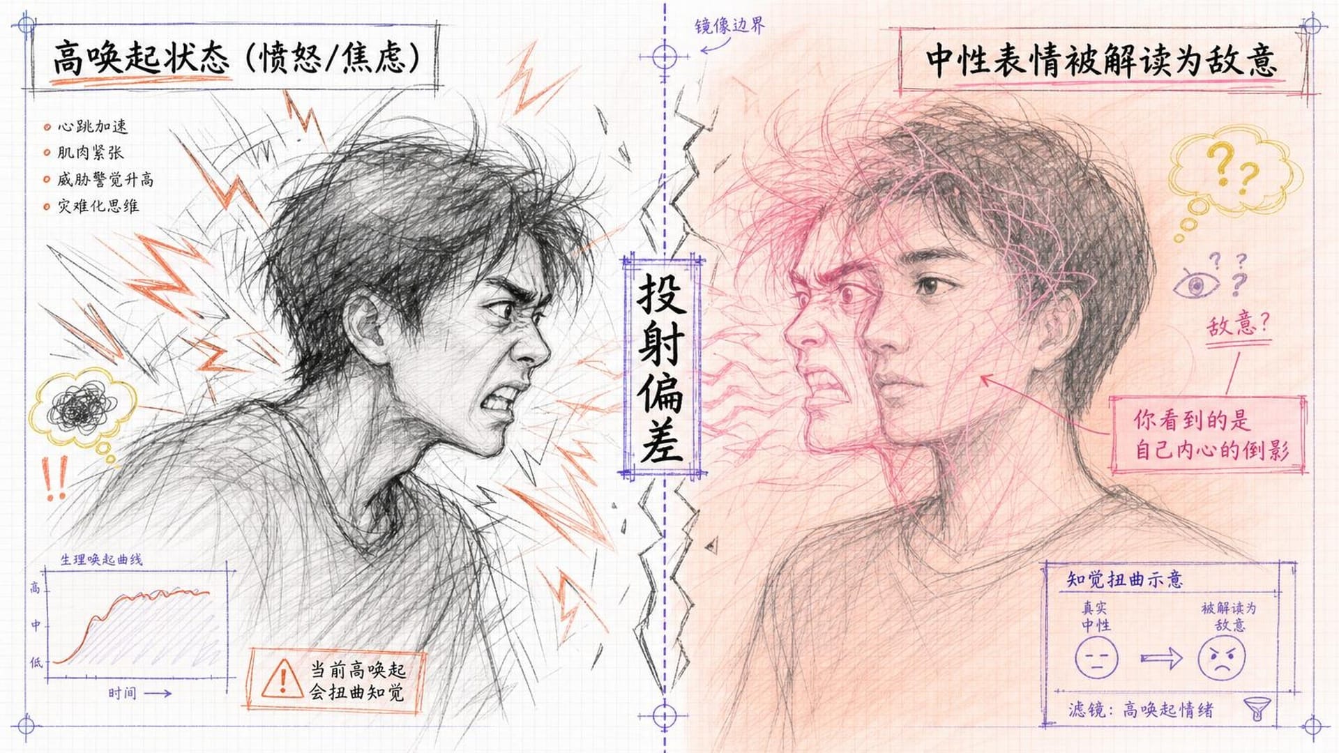 投射偏差：内部噪音扭曲外部信号