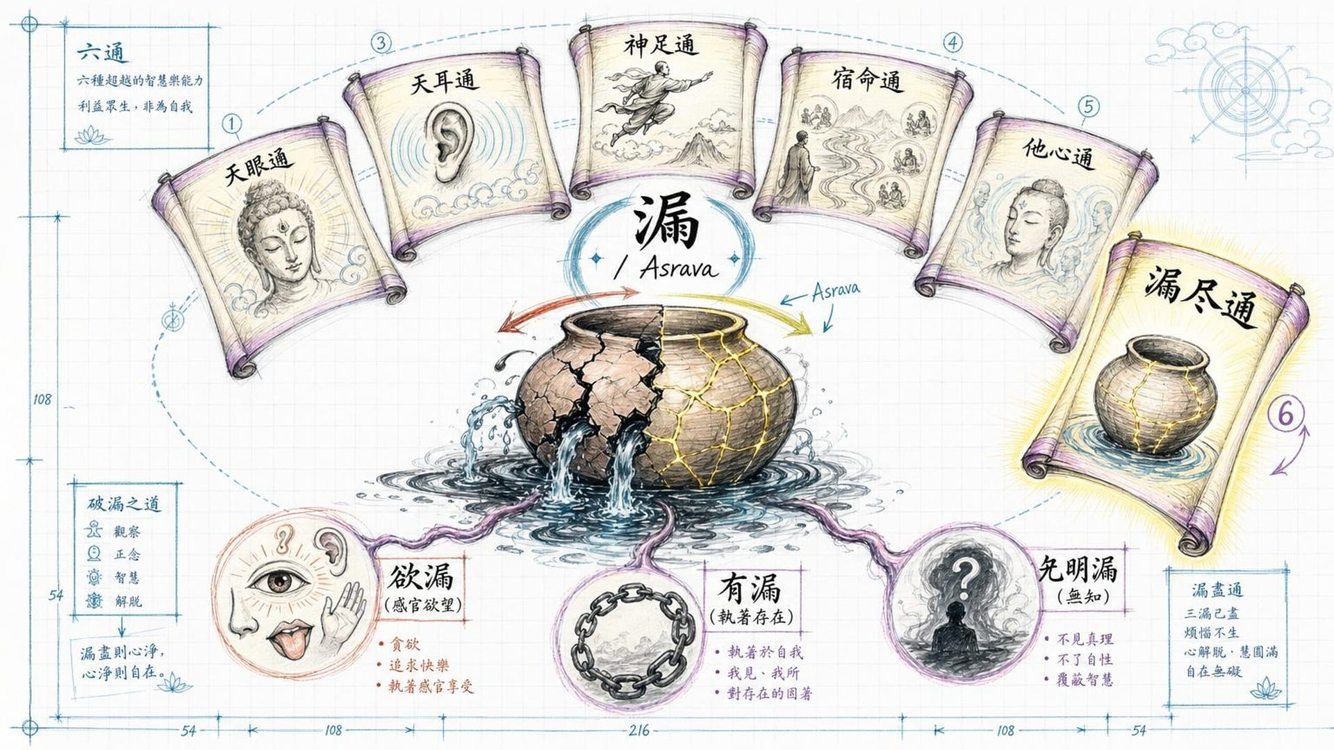 漏的三种形态：欲漏、有漏、无明漏