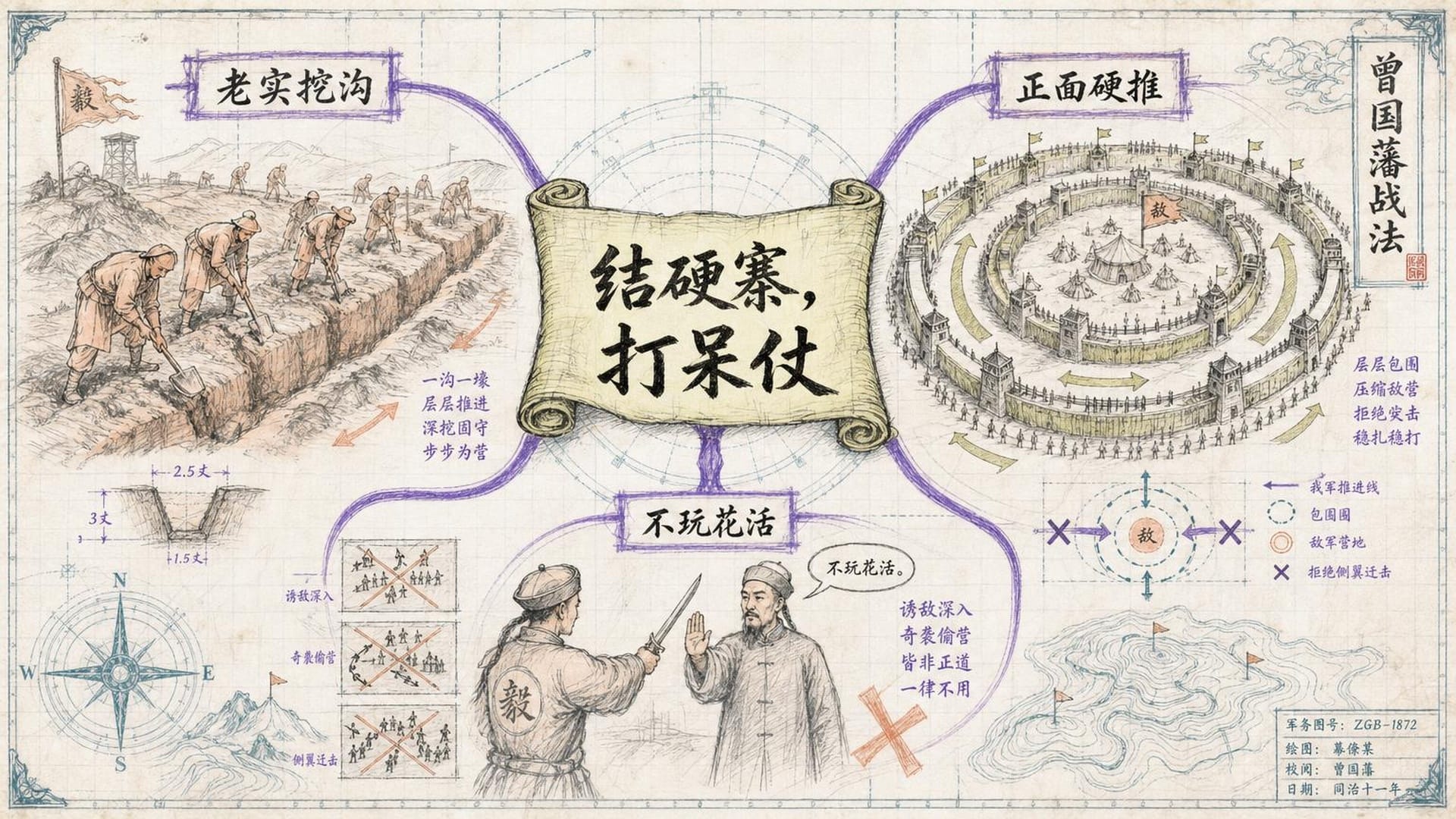 曾国藩的战术羊皮卷：正面硬推，不玩花活