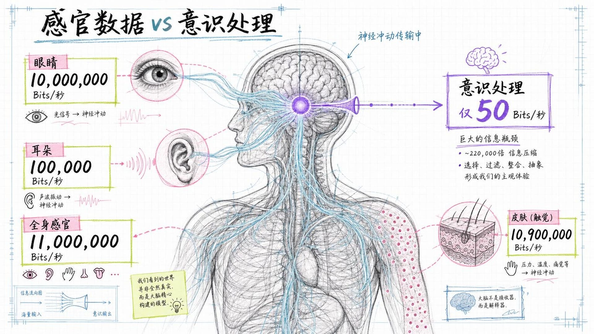 感官与大脑之间的信息传输与筛选