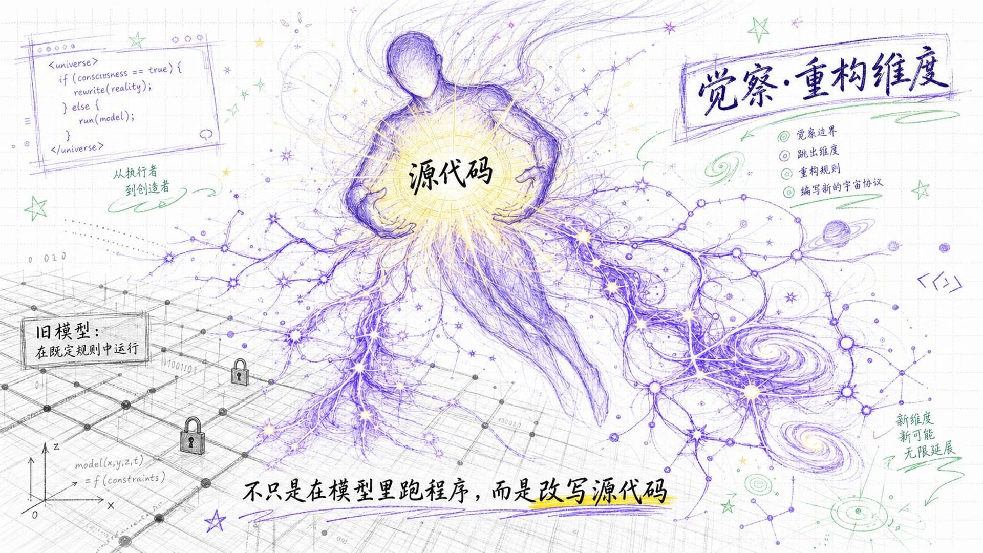人类掌握源代码的觉知能力