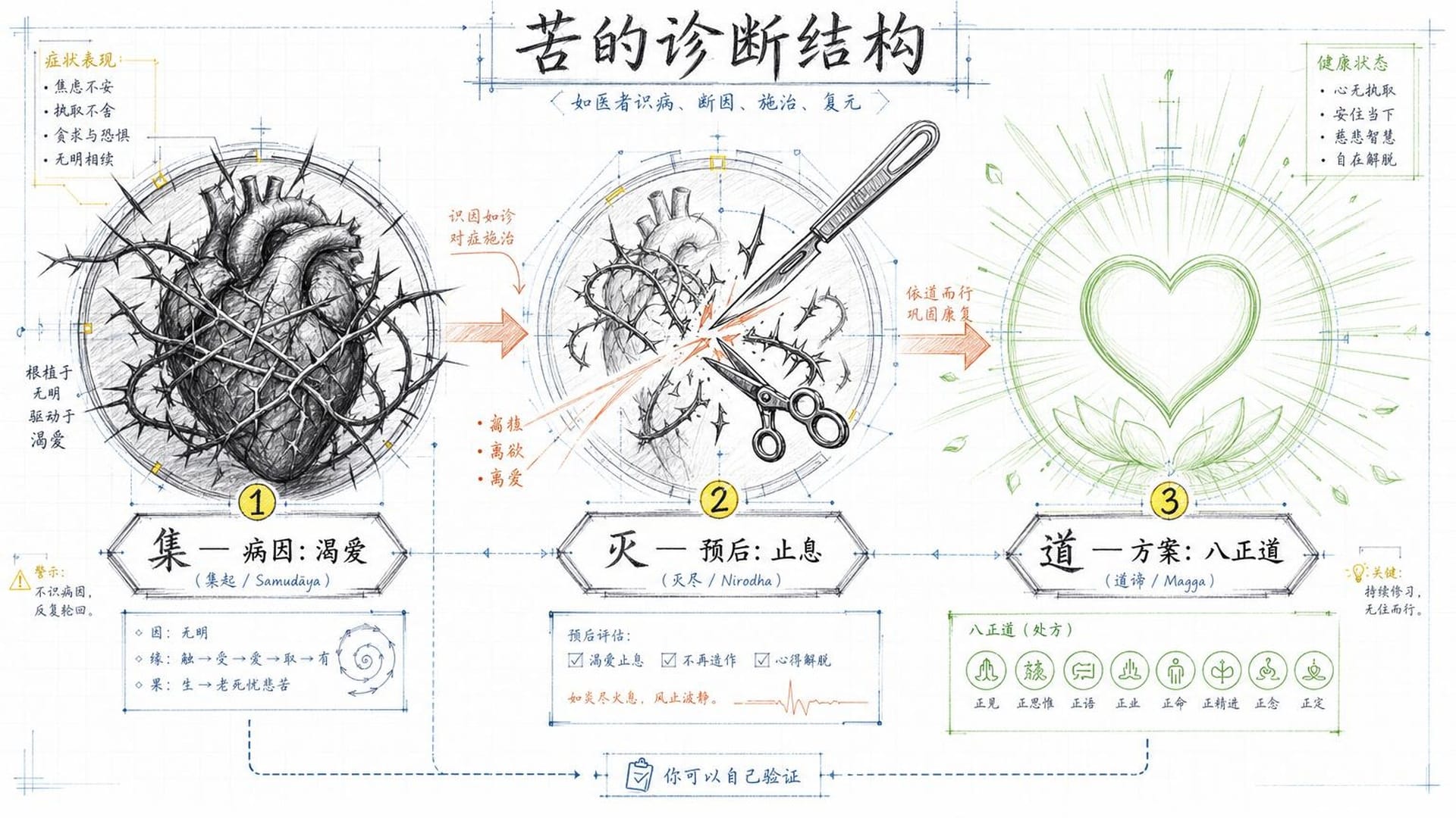 四圣谛的医学诊断流程图